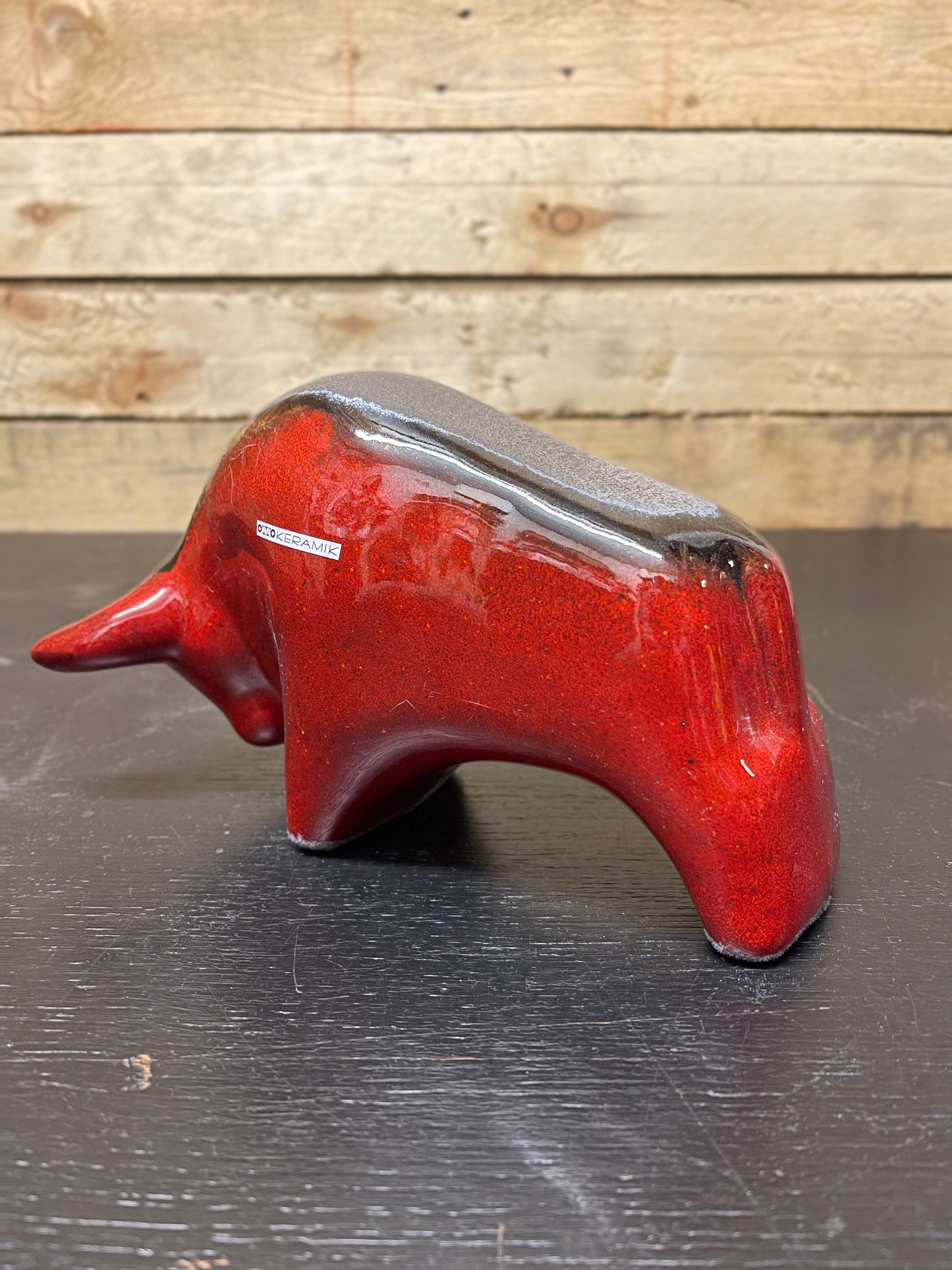 Otto Keramik Classic Ceramic Bull West German Pottery Fat Lava
