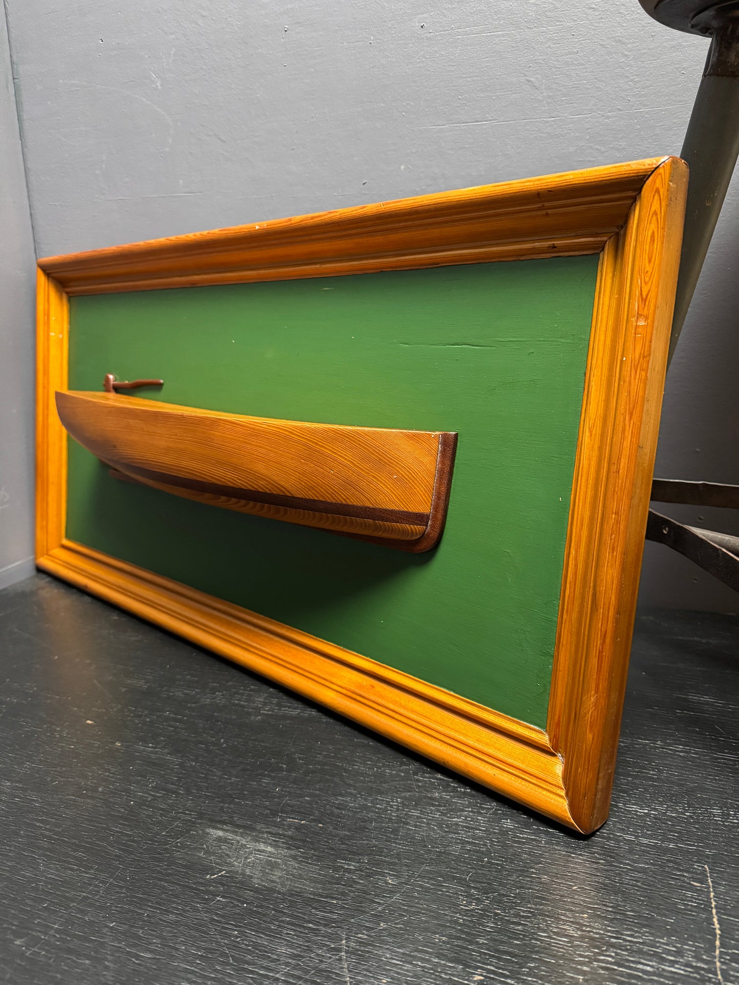 Hand Made Boat Makers Diorama Circa 1980s