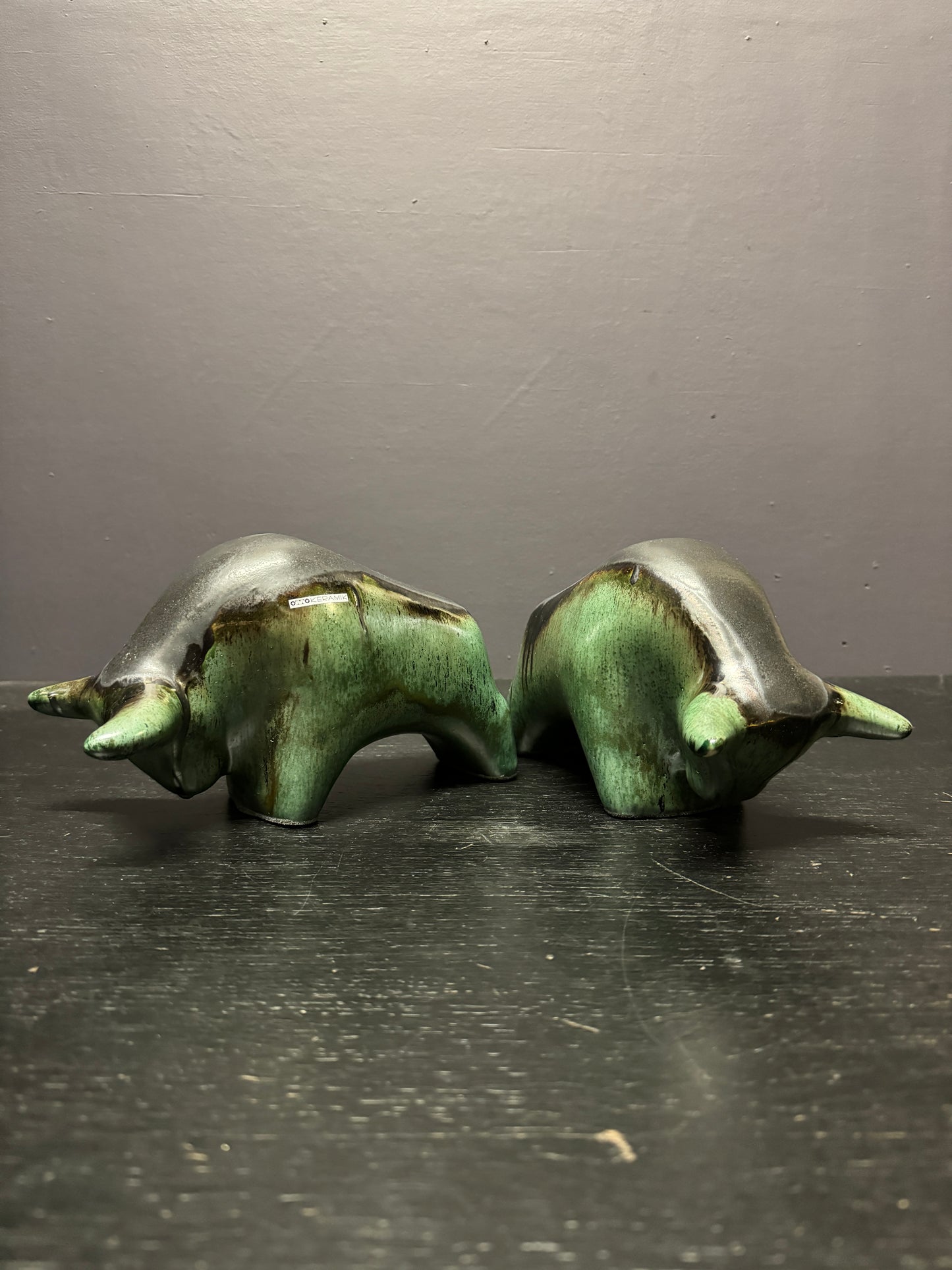 Otto Keramik Classic Ceramic Bull West German Pottery Fat Lava