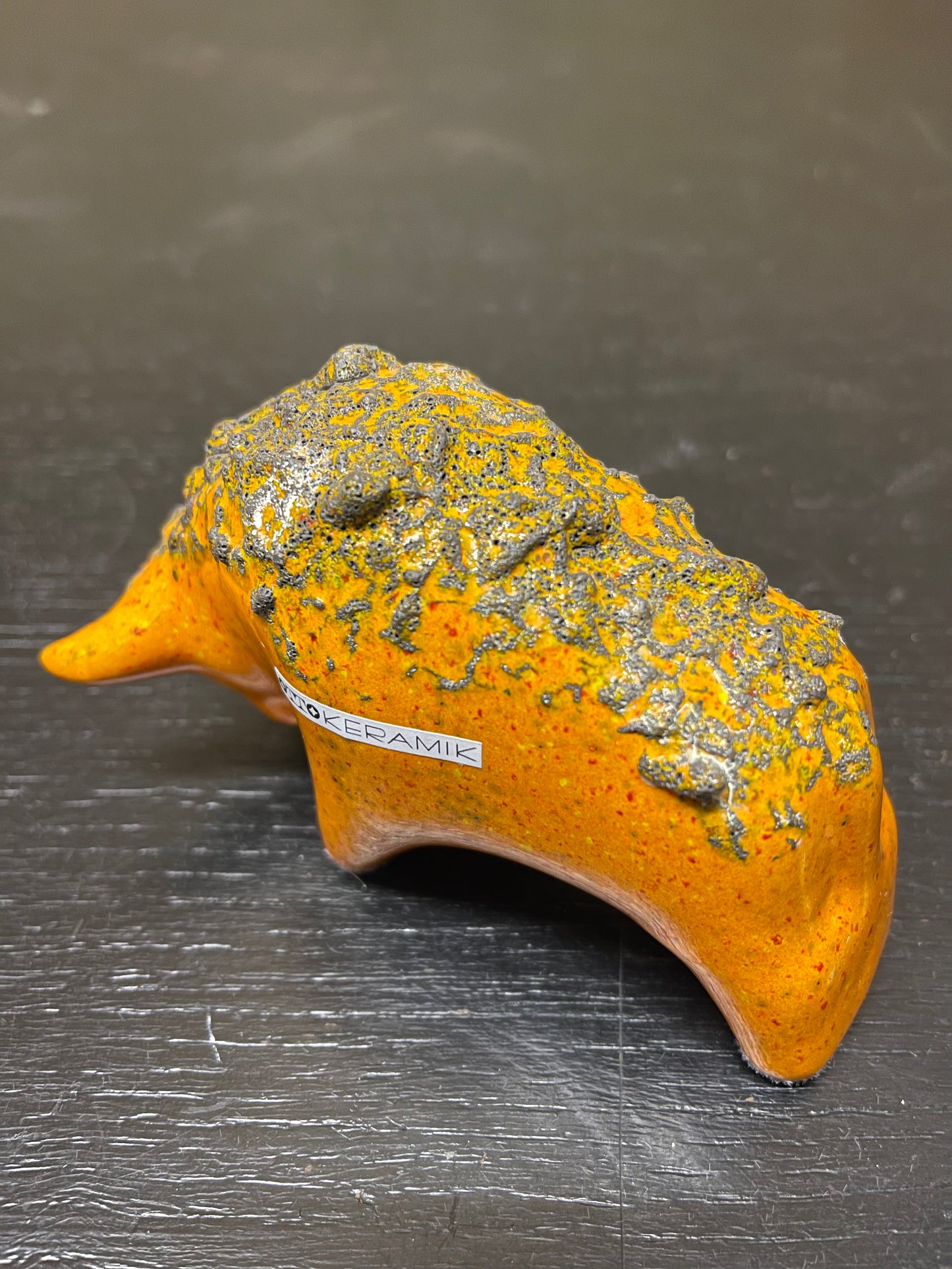 Otto Keramik Small Ceramic Bull West German Pottery Fat Lava