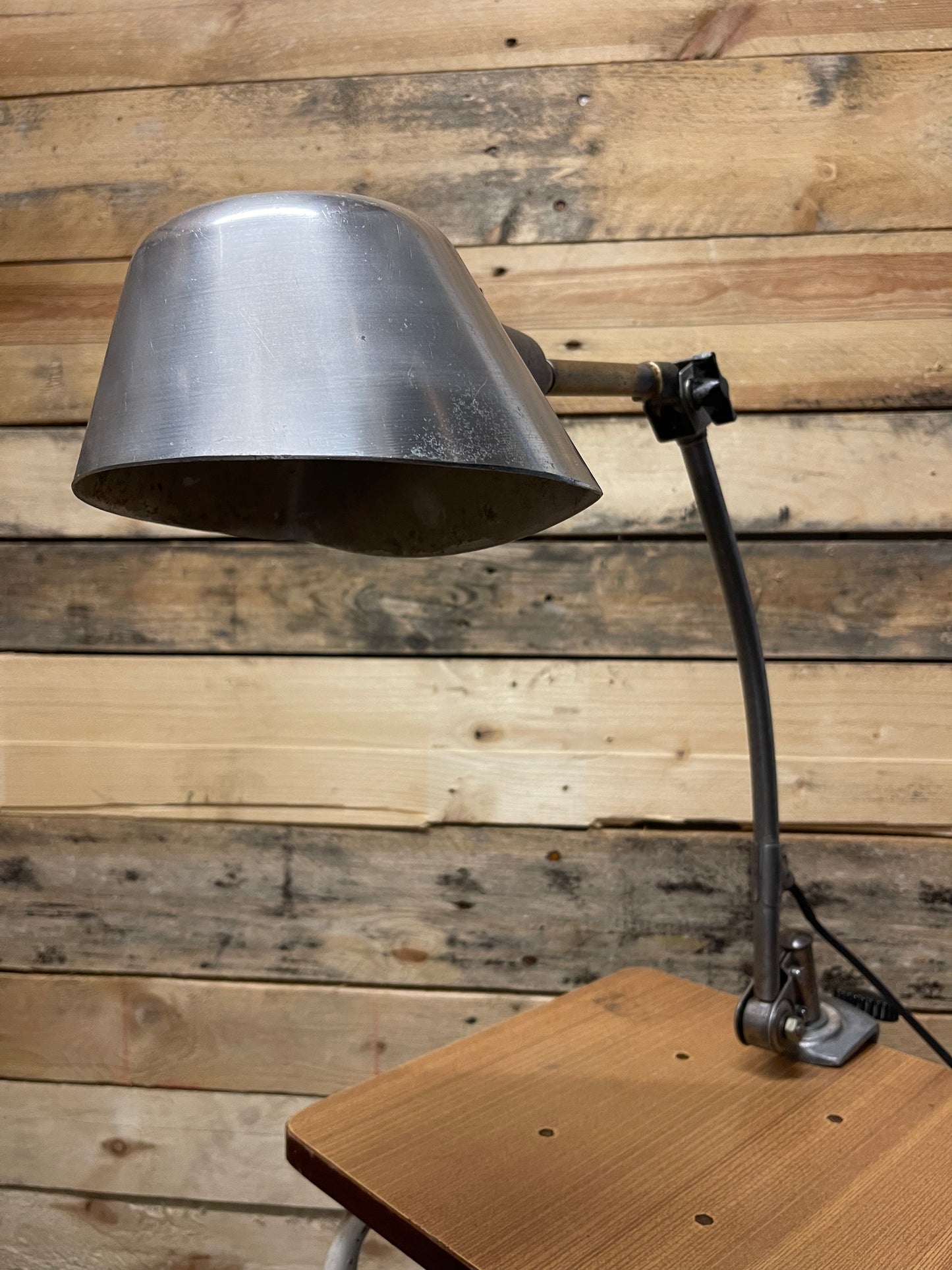 Rare 1930s Clamp On Task Lamp By Curt Fischer For Midgard