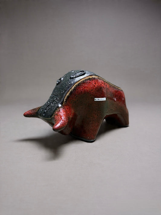 Otto Keramik Classic Ceramic Bull West German Pottery Fat Lava