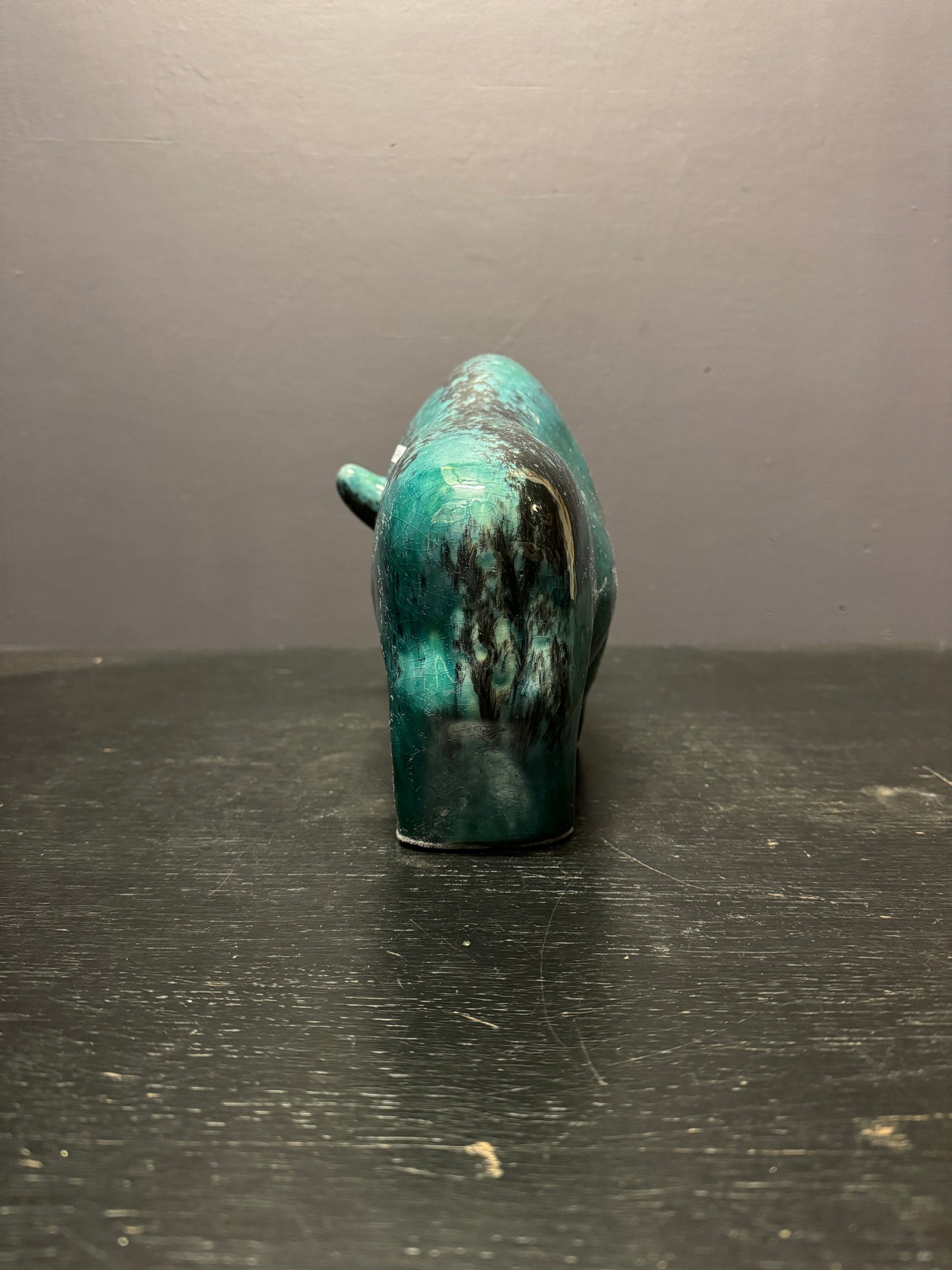 Otto Keramik Large Ceramic Bison West German Pottery Fat Lava