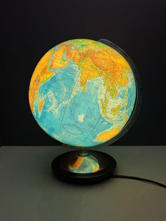 Vintage 1960s Columbus Duo Glass Globe Lamp