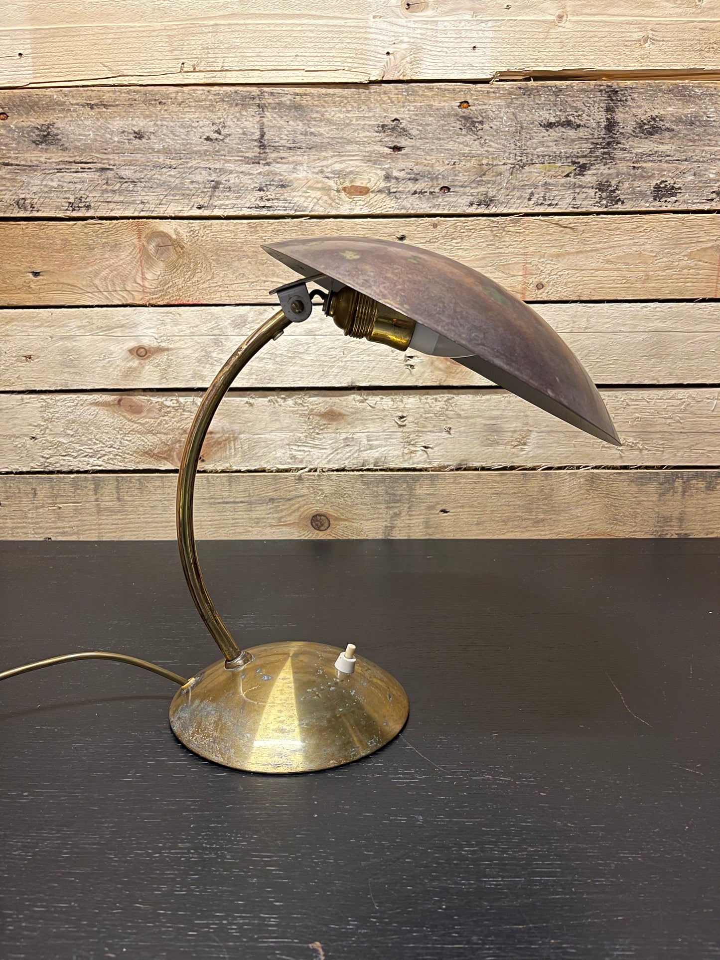 1930s Modernist Copper & Brass Table Lamp Germany