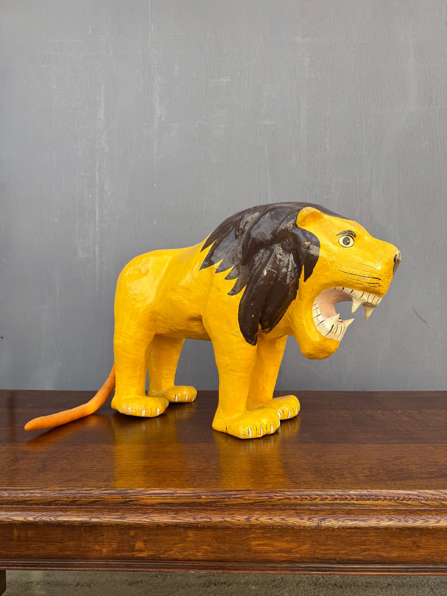 1930s Paper Mache Fireside Lion