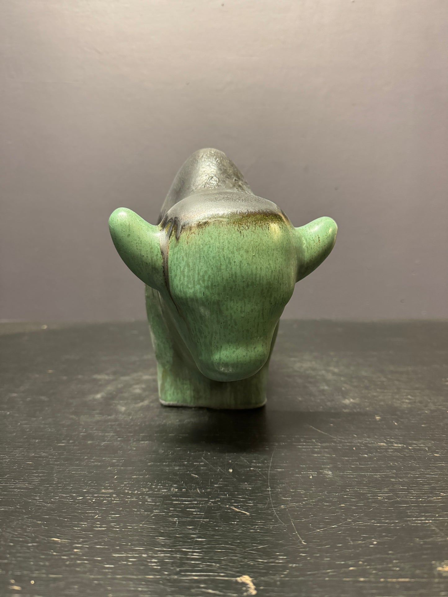 Otto Keramik Large Ceramic Bison West German Pottery Fat Lava