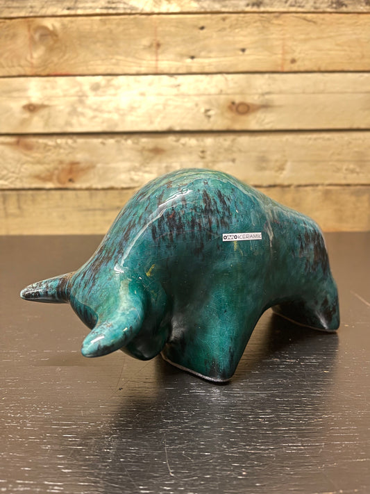 Otto Keramik Classic Ceramic Bull West German Pottery Fat Lava