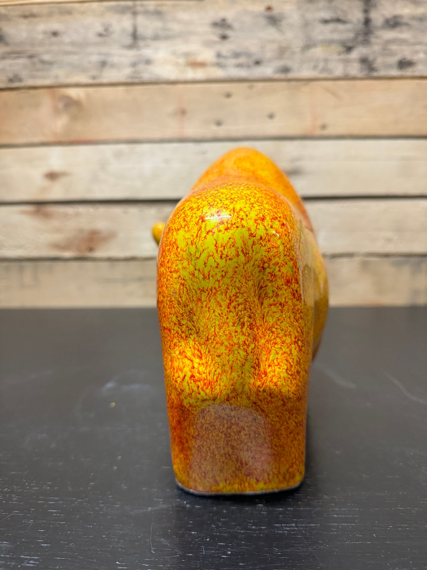 Otto Keramik Large Ceramic Bison West German Pottery Fat Lava