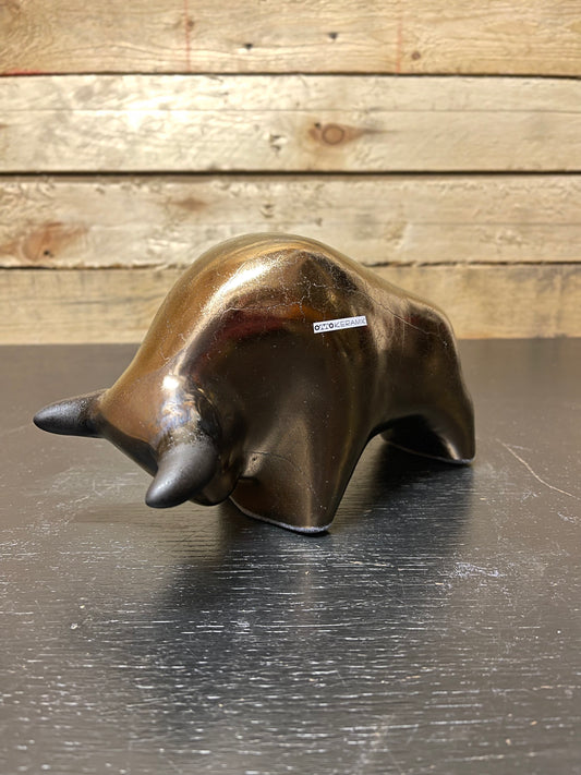 Otto Keramik Classic Ceramic Bull West German Pottery Fat Lava
