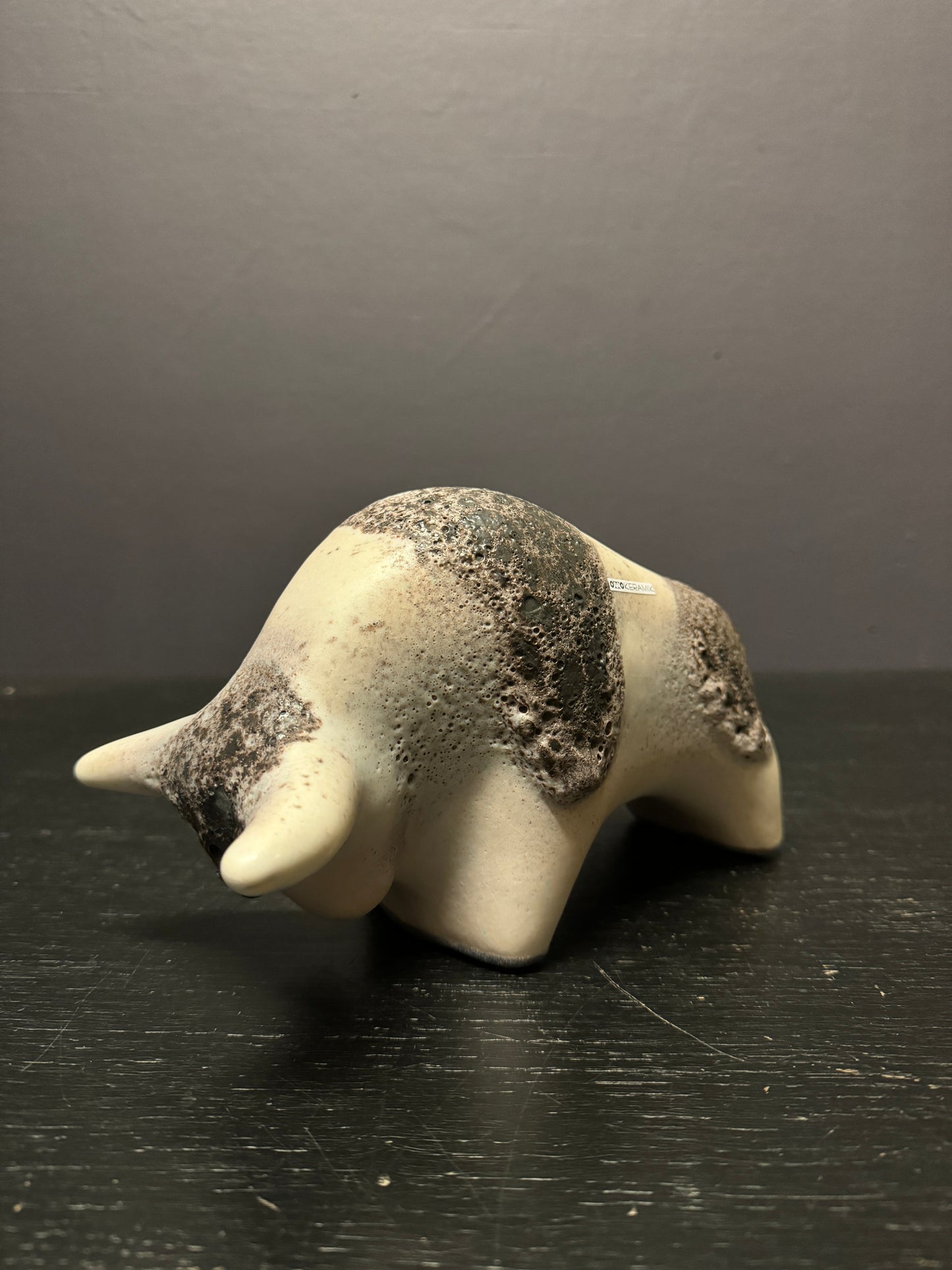 Otto Keramik Classic Ceramic Bull West German Pottery Fat Lava