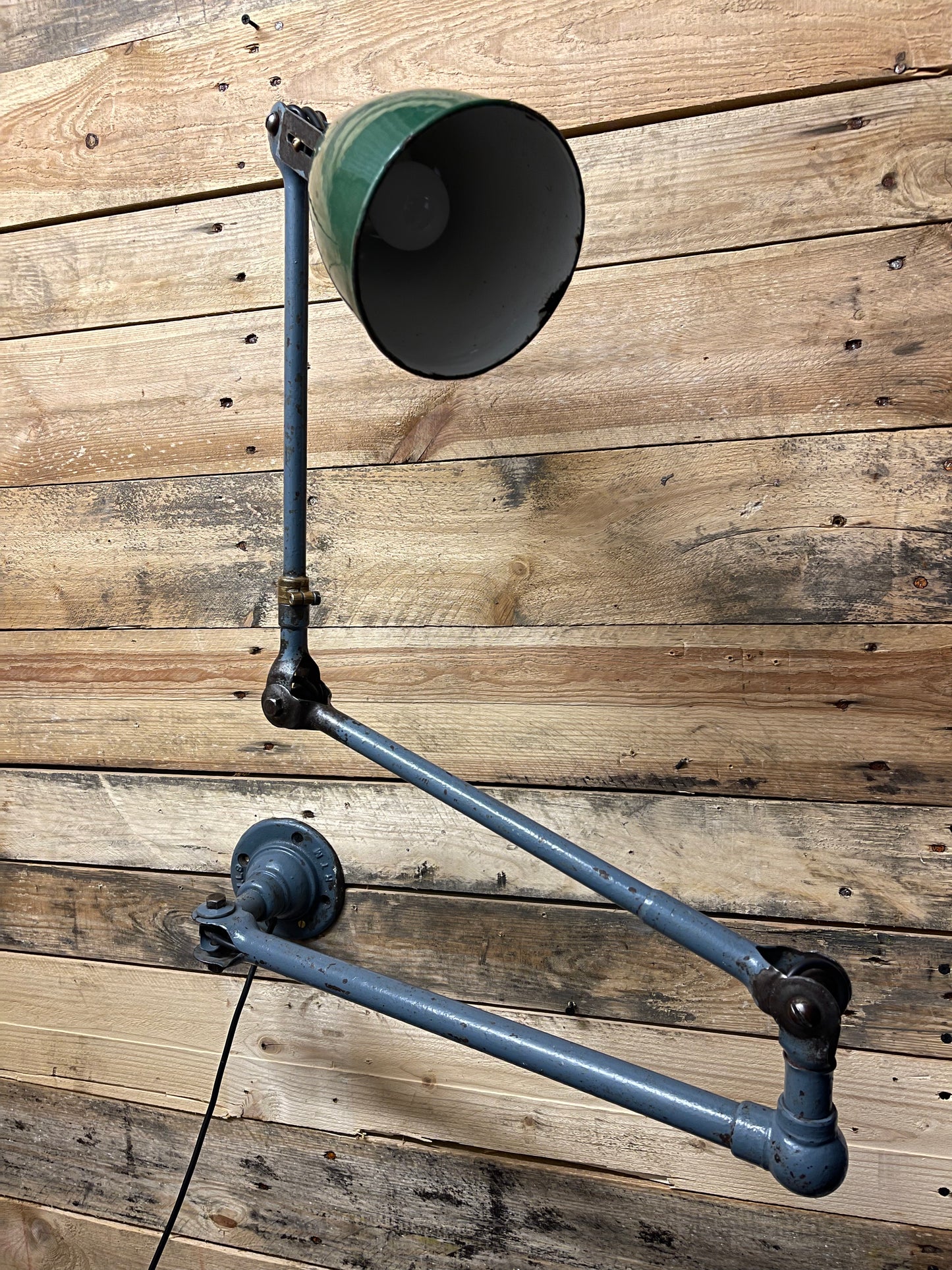 Large 1930s Industrial Wall Lamp By John Dugdill & Co