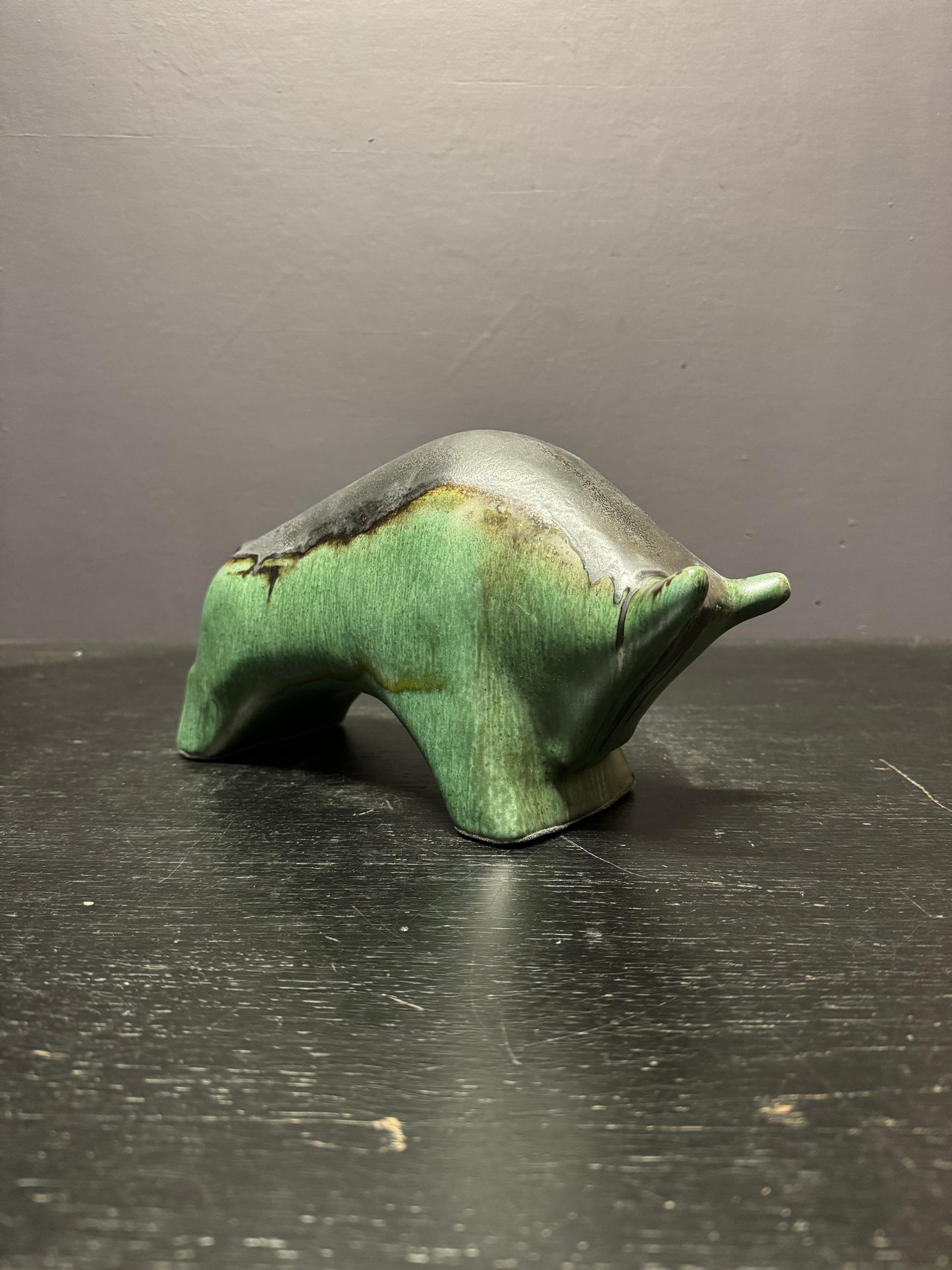 Otto Keramik Ceramic Bull West German Pottery Fat Lava