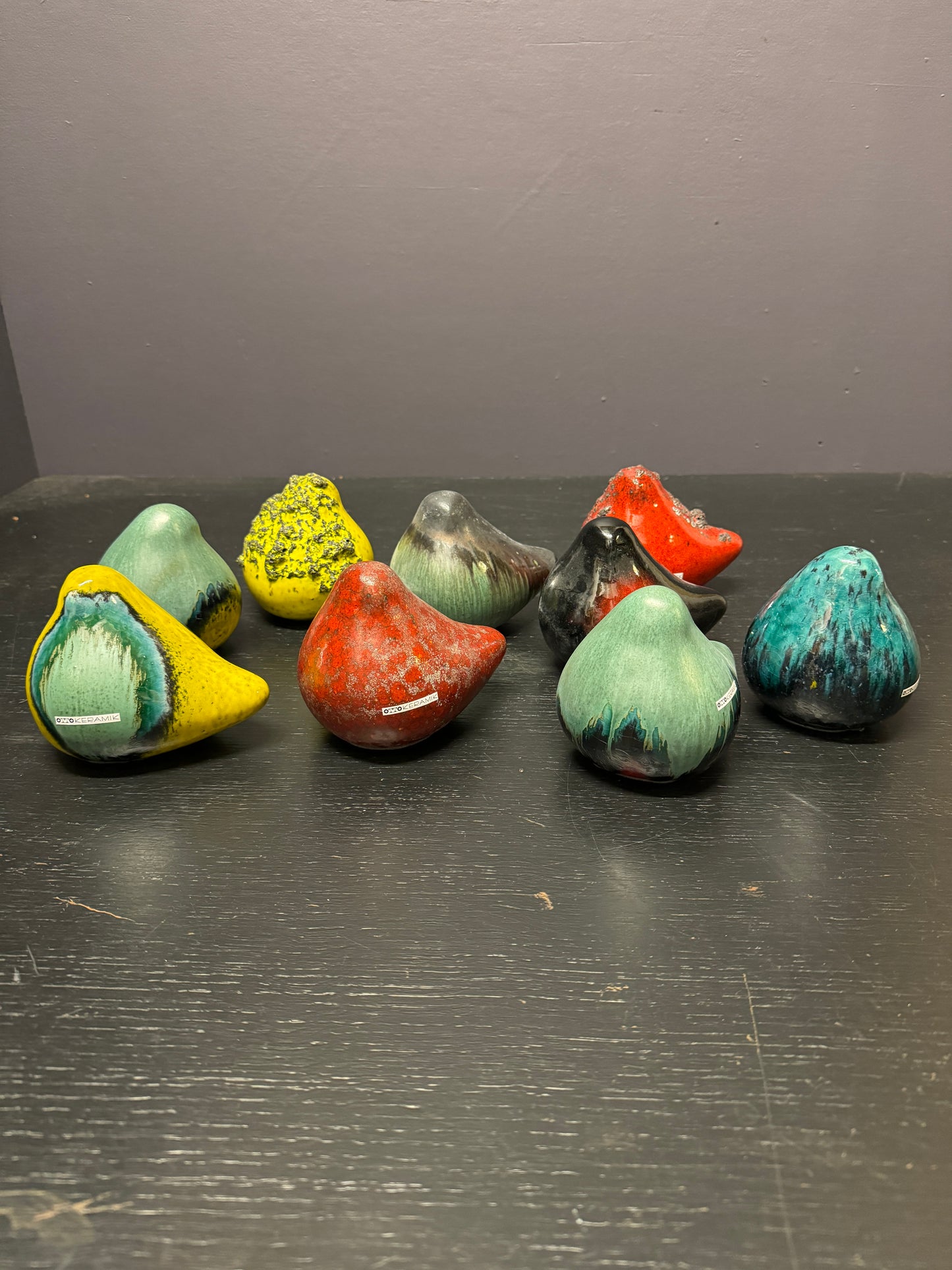 Otto Keramik Ceramic Pigeons West German Pottery Fat Lava