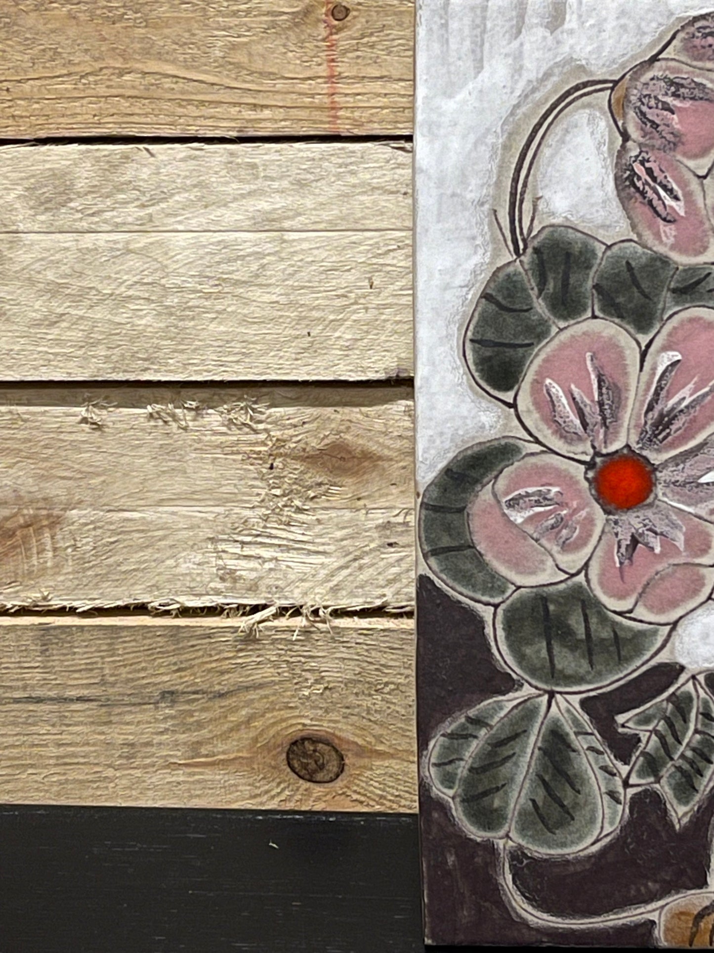 1970s West German Pottery Fat Lava Wall Tile By Ruscha Art