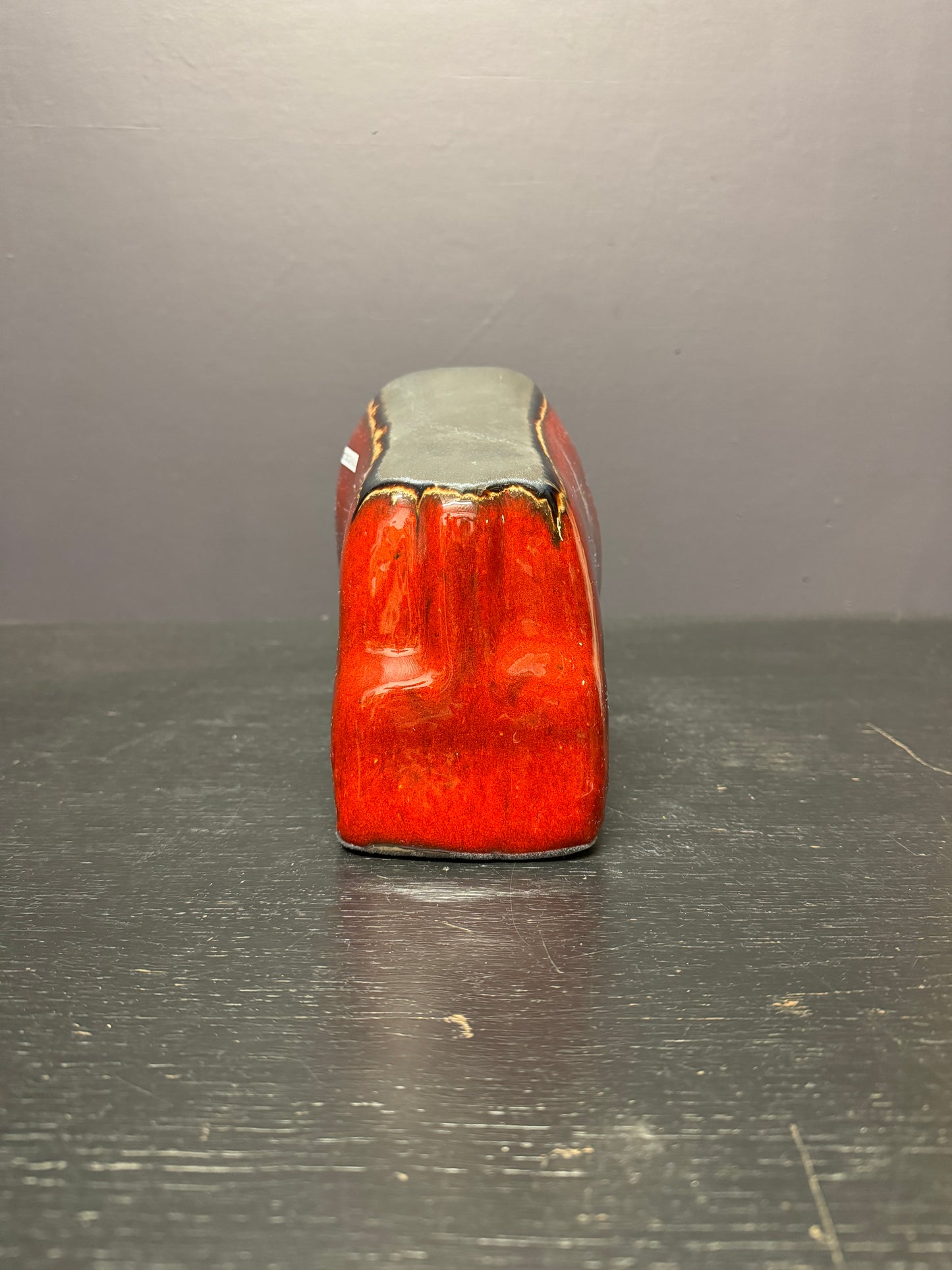 Otto Keramik Large Ceramic Bull West German Pottery Fat Lava