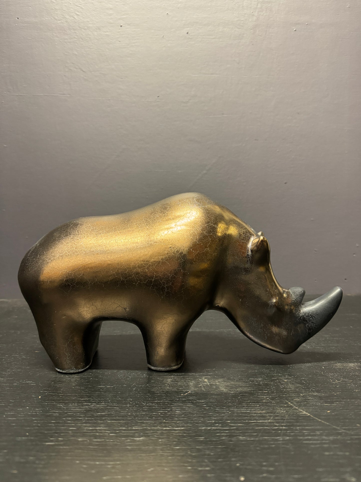 Exclusive Otto Keramik Ceramic Rhino West German Pottery Fat Lava