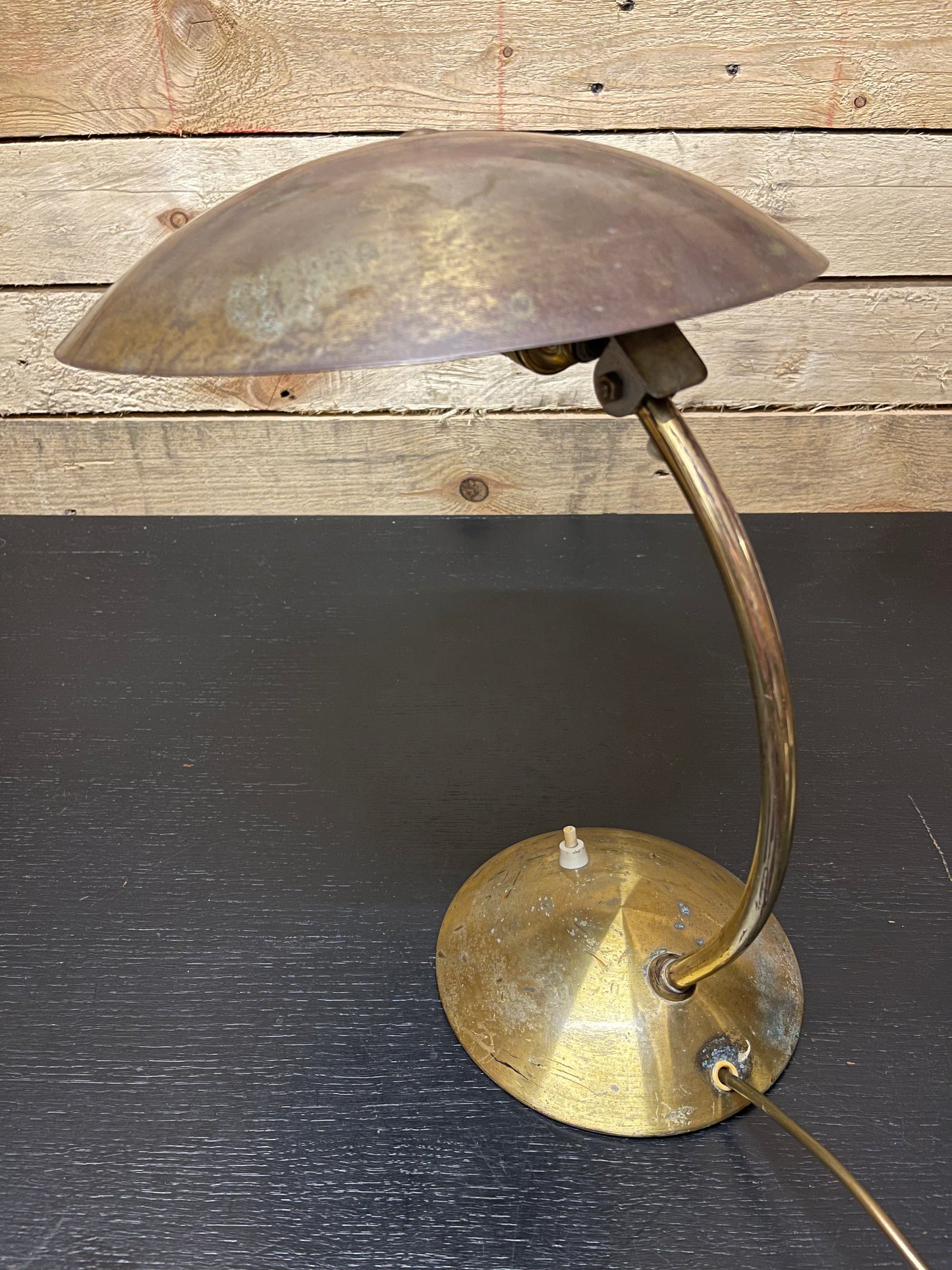 1930s Modernist Copper & Brass Table Lamp Germany