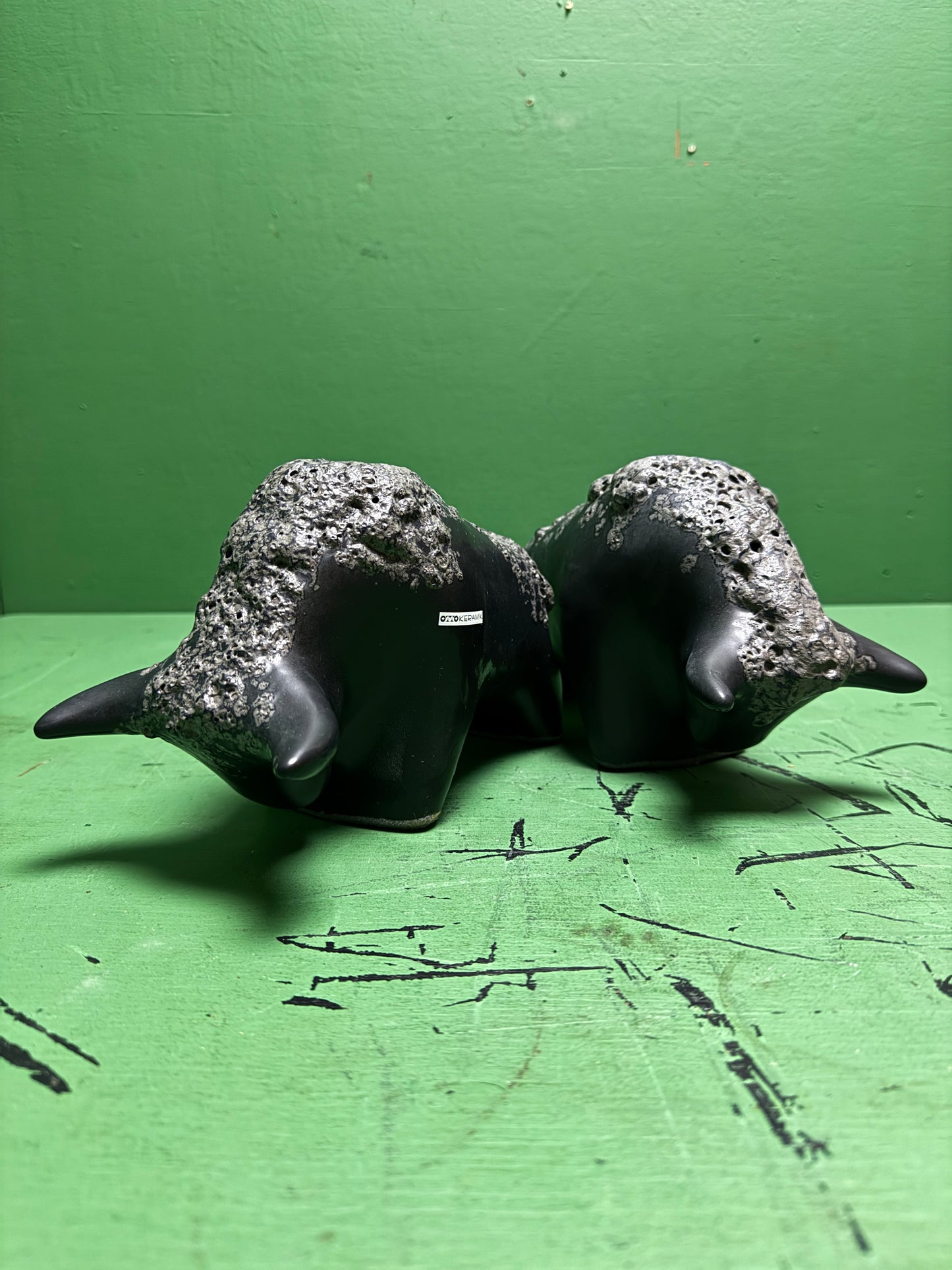 Otto Keramik Classic Ceramic Bull West German Pottery Fat Lava