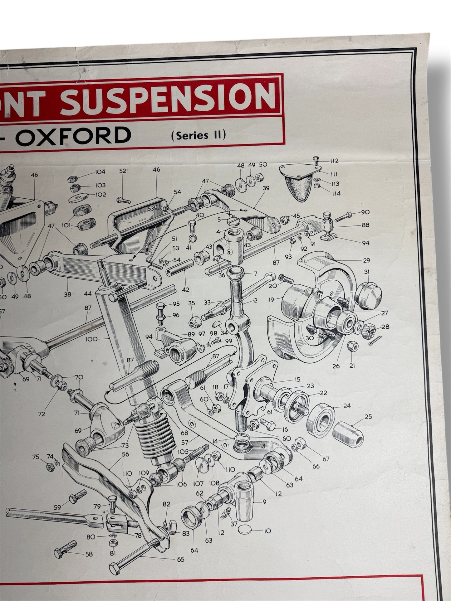 B.M.C. British Motor Corporation Educational Poster Circa 1950s