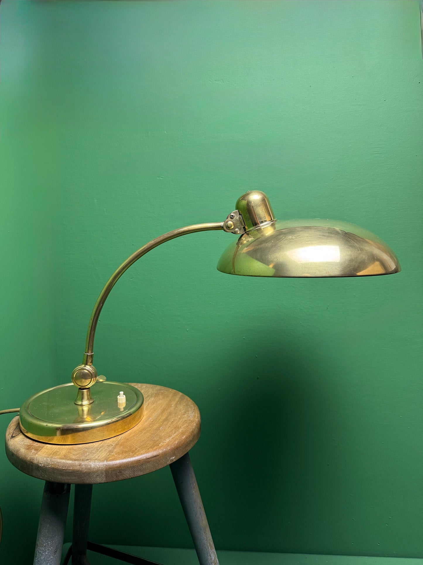 1930s Brass Kaiser Idell Model 6631 President Table Lamp