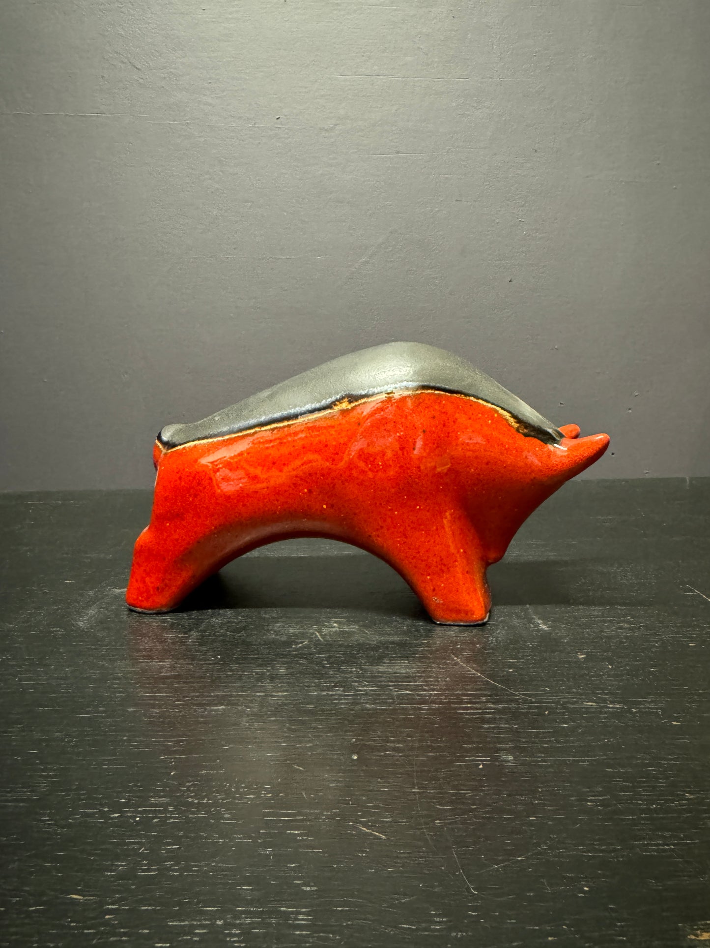 Otto Keramik Ceramic Bull West German Pottery Fat Lava