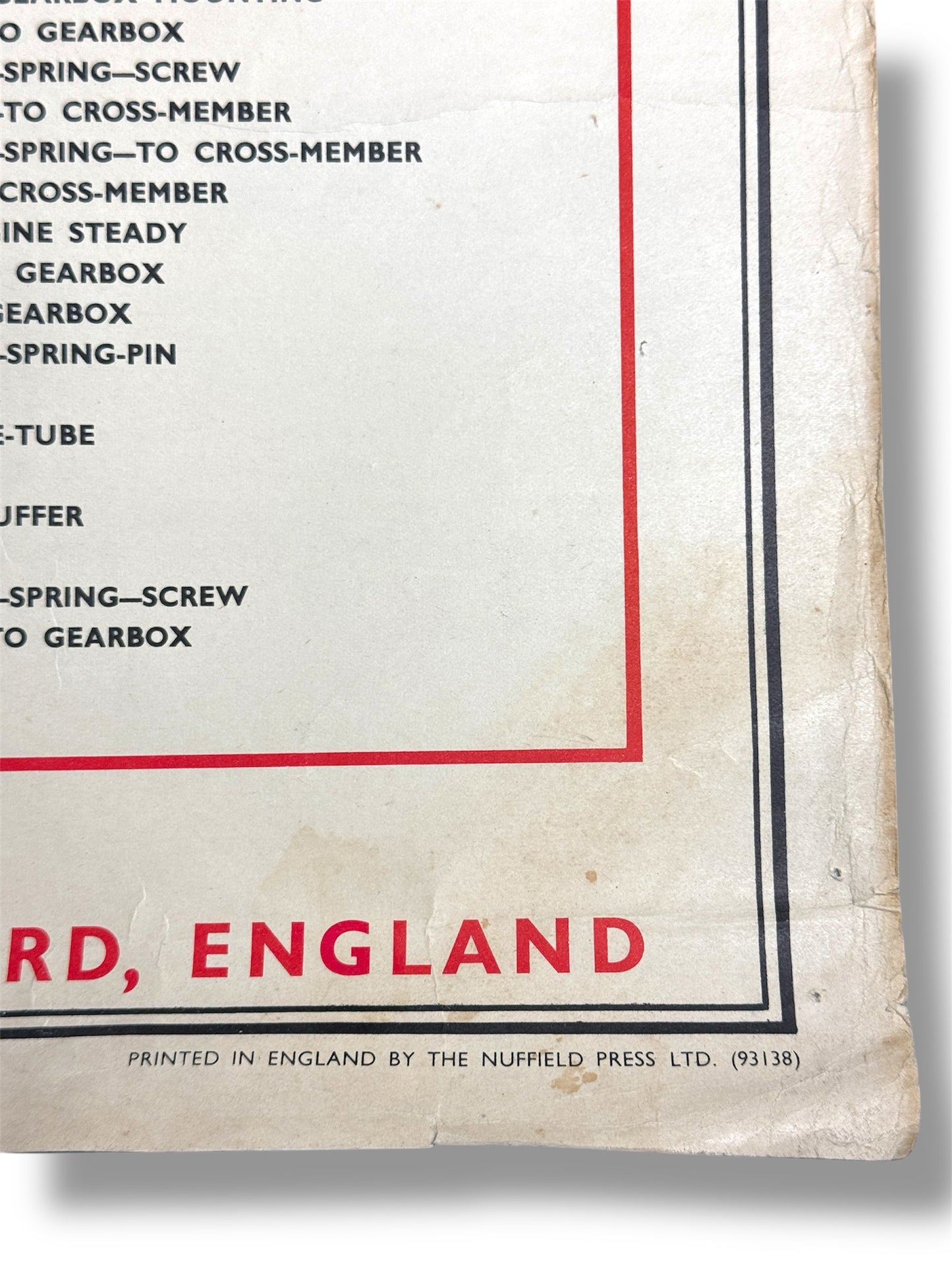 B.M.C. British Motor Corporation Educational Poster Circa 1950s