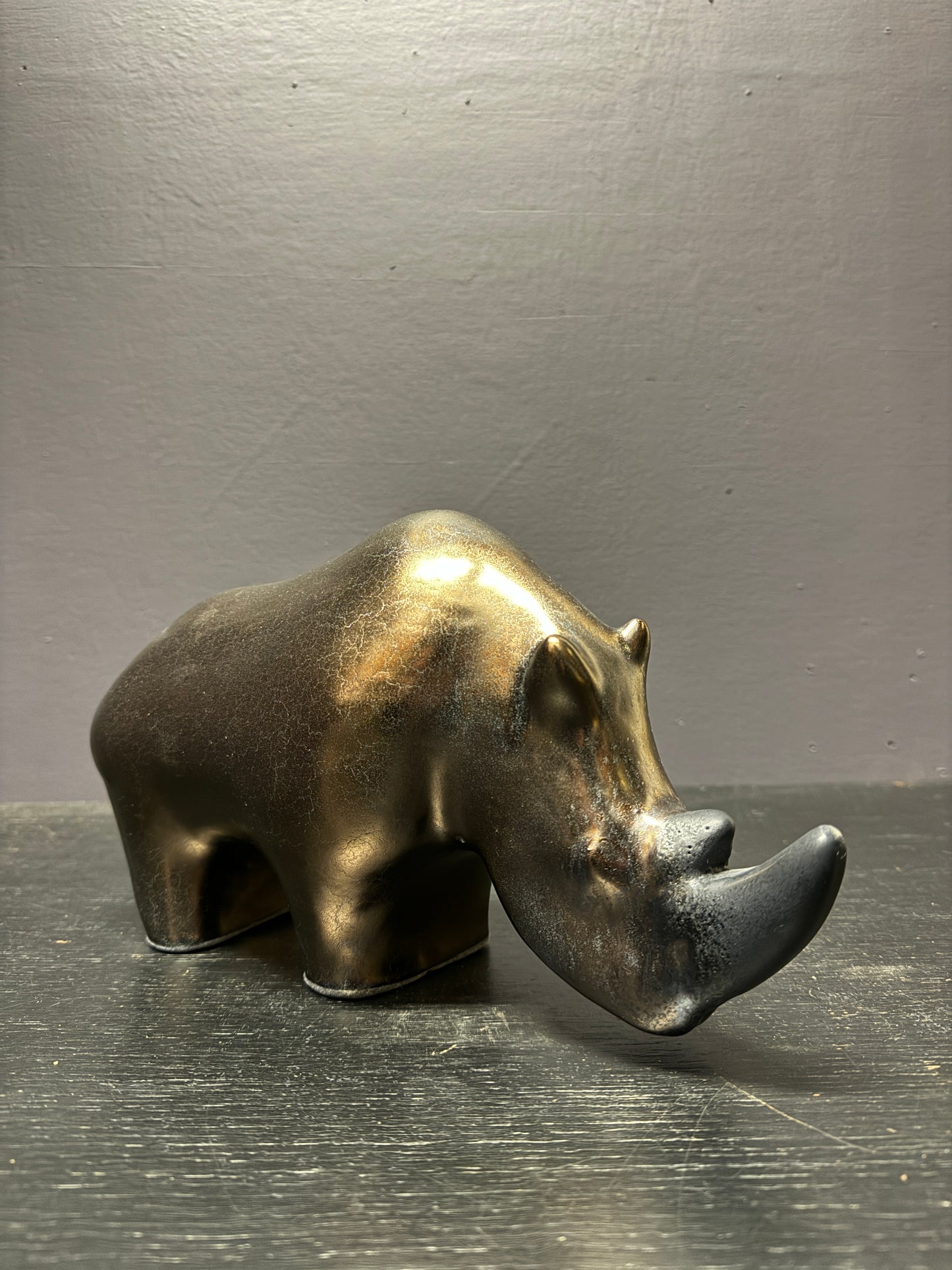 Exclusive Otto Keramik Ceramic Rhino West German Pottery Fat Lava