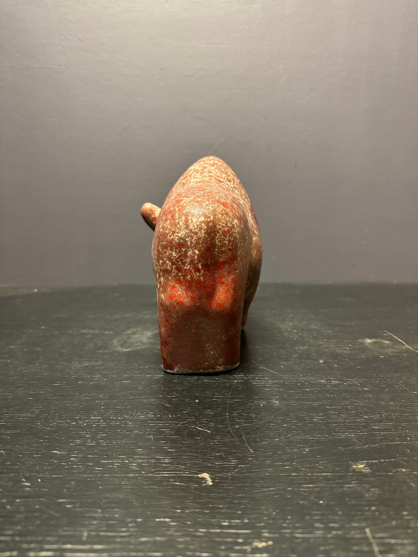 Otto Keramik Large Ceramic Bison West German Pottery Fat Lava