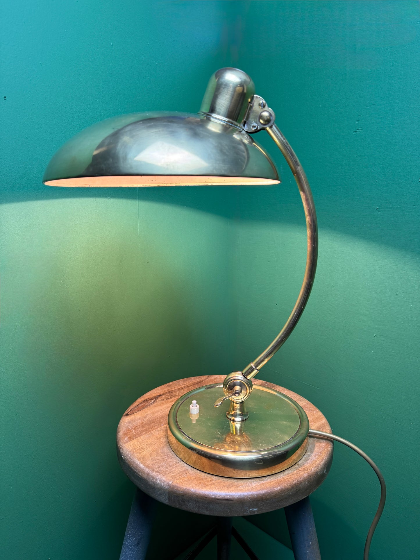 1930s Brass Kaiser Idell Model 6631 President Table Lamp