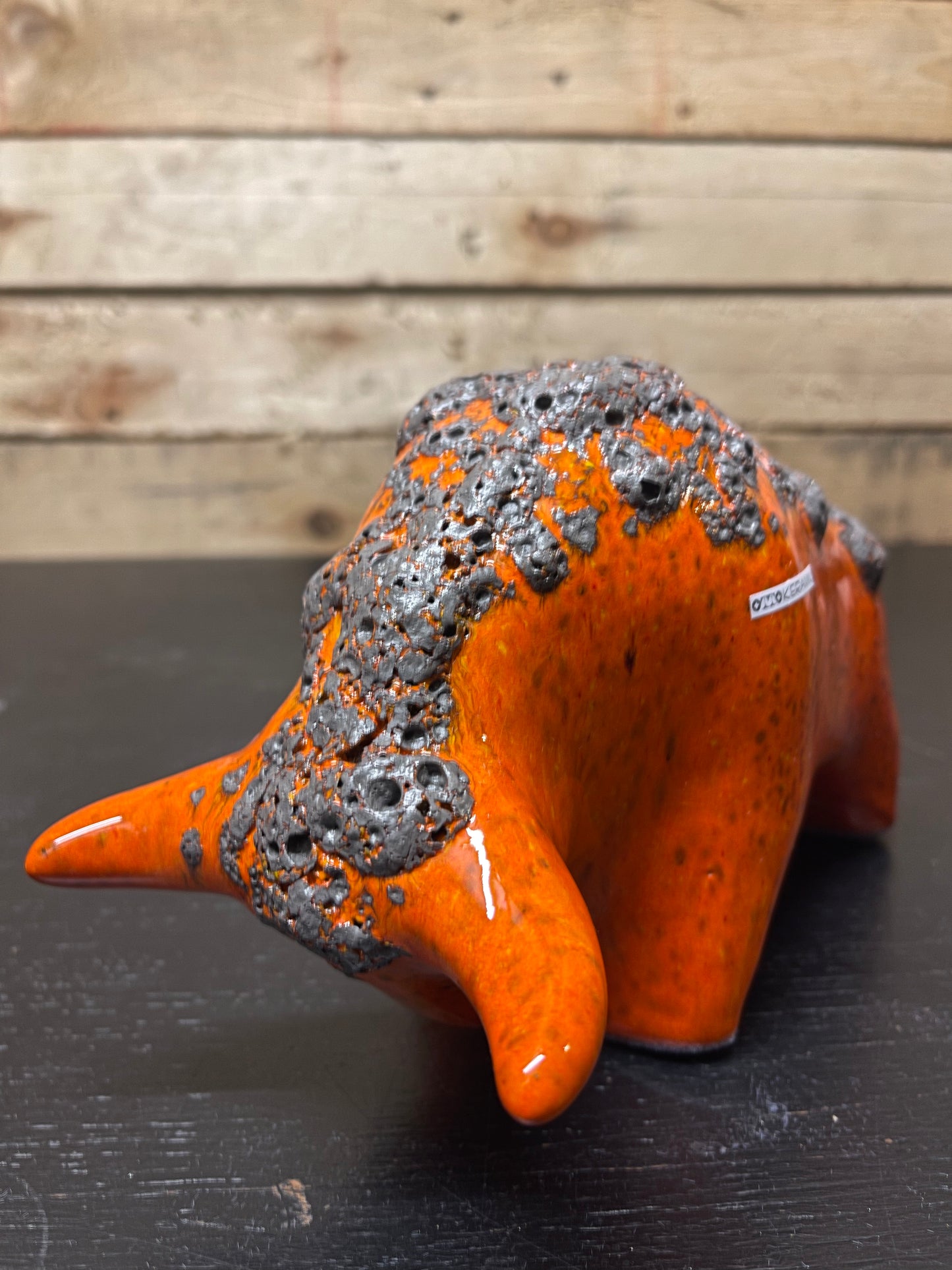 Otto Keramik Classic Ceramic Bull West German Pottery Fat Lava