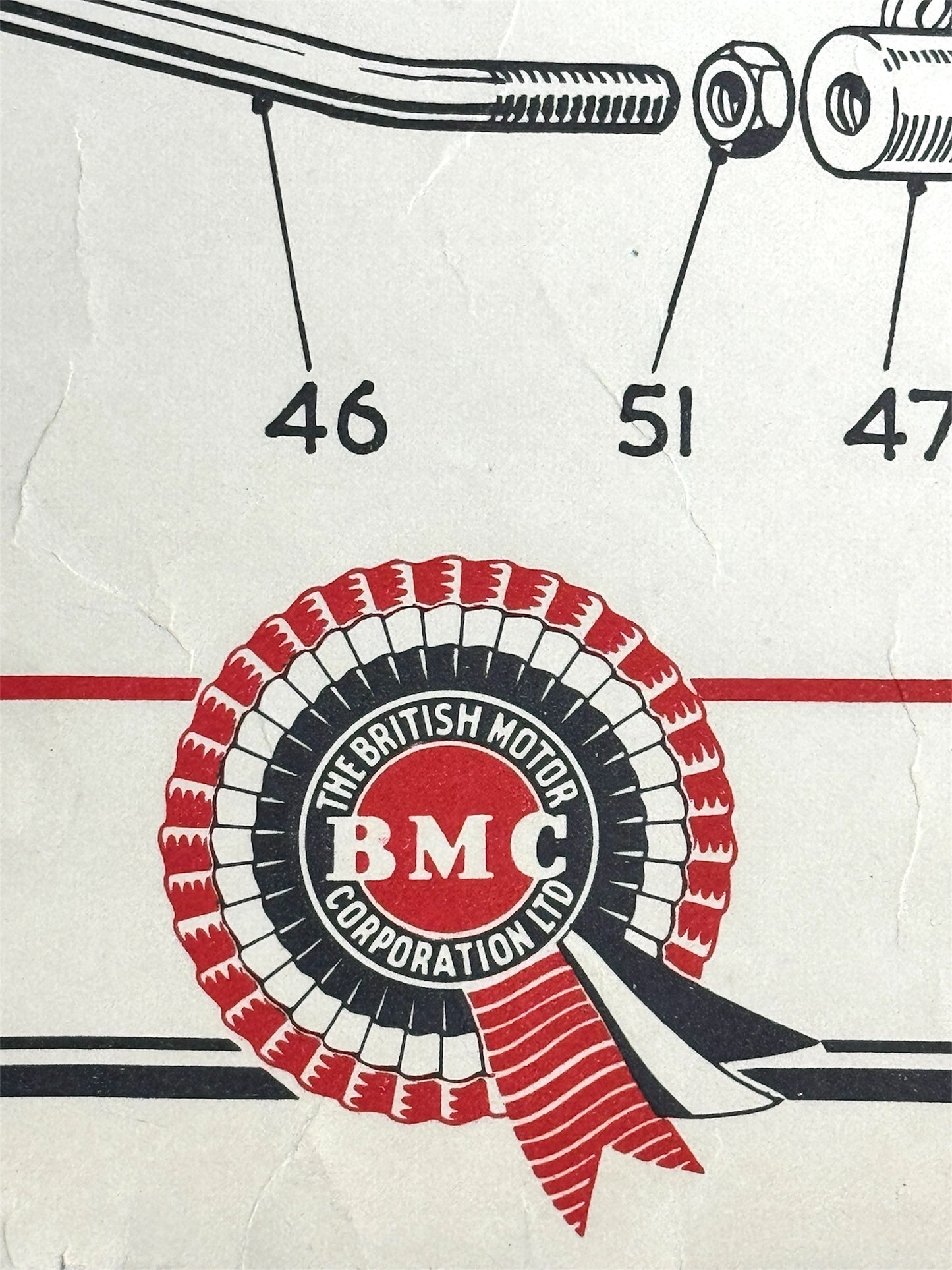 B.M.C. British Motor Corporation Educational Poster Circa 1950s