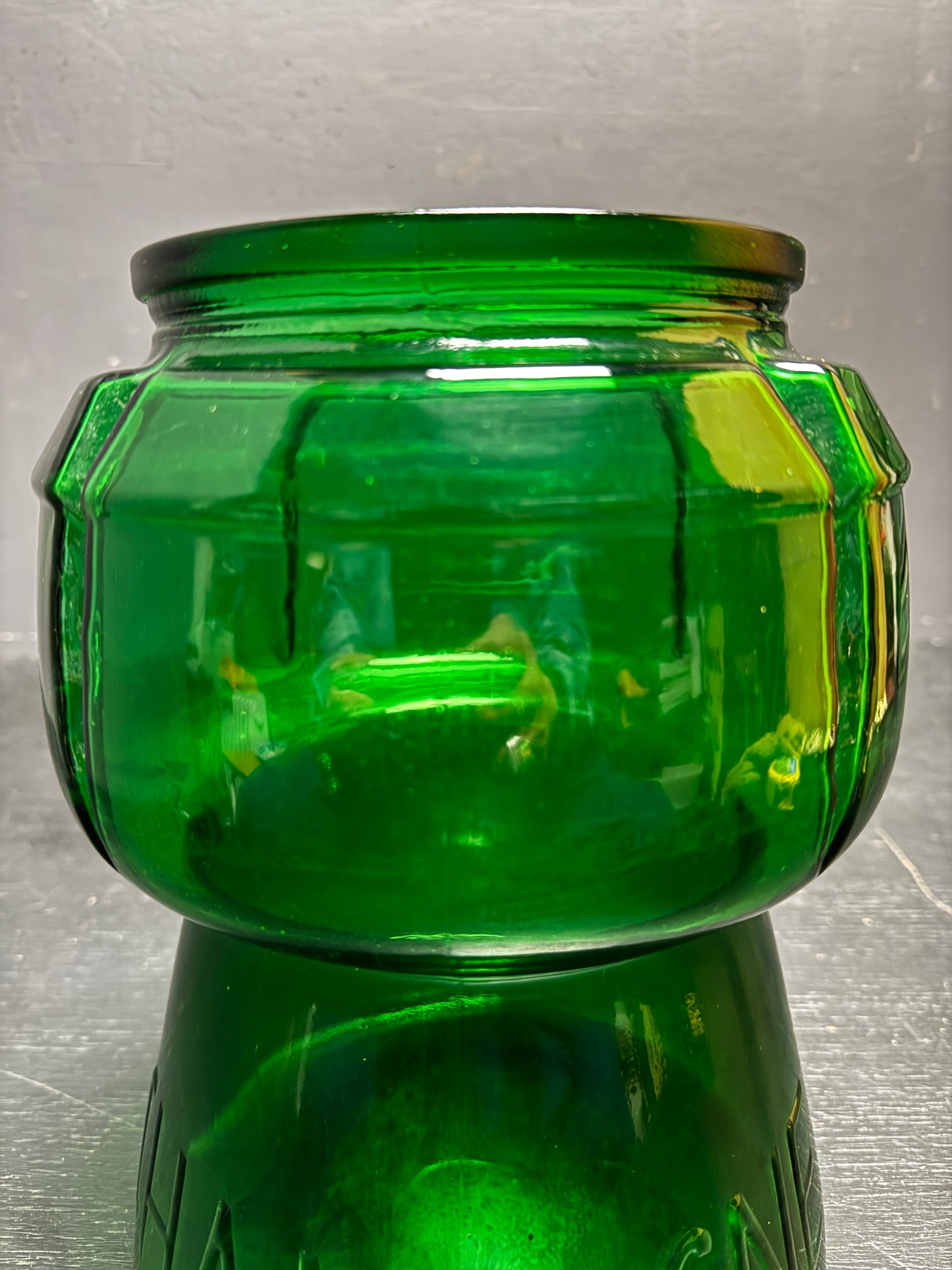 Italian Pressed Glass Cork Shaped Champagne Bucket Circa 1970s