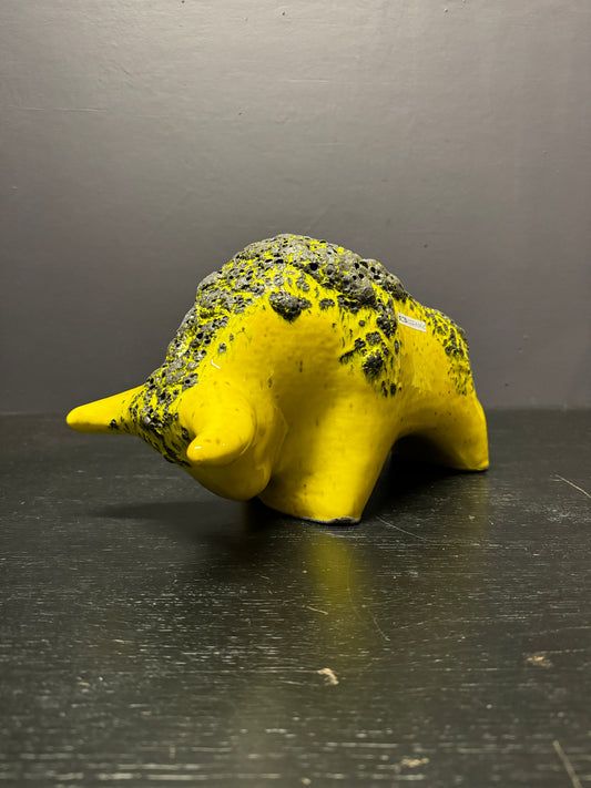 Otto Keramik Large Ceramic Bull West German Pottery Fat Lava