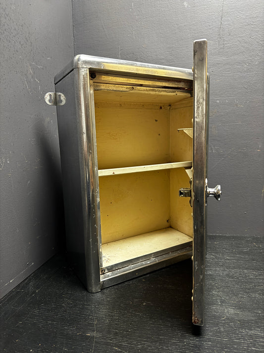 Mid 1900s Medical Or Barbers Wall Cabinet