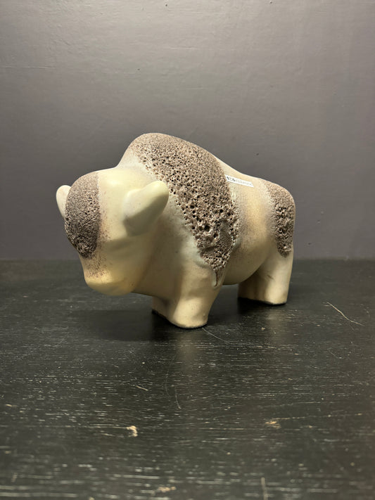 Otto Keramik Large Ceramic Bison West German Pottery Fat Lava