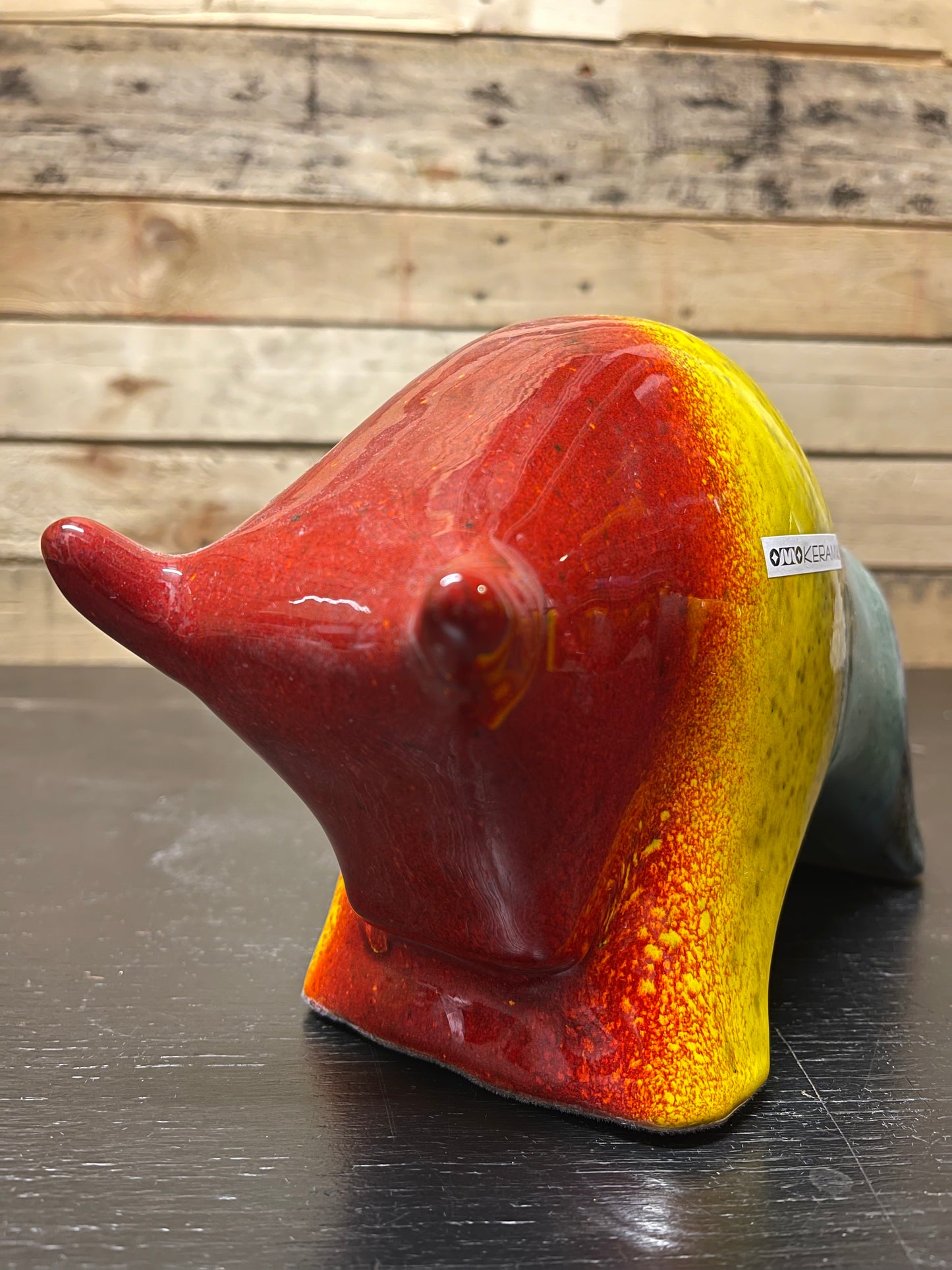 Otto Keramik Ceramic Bull West German Pottery Fat Lava