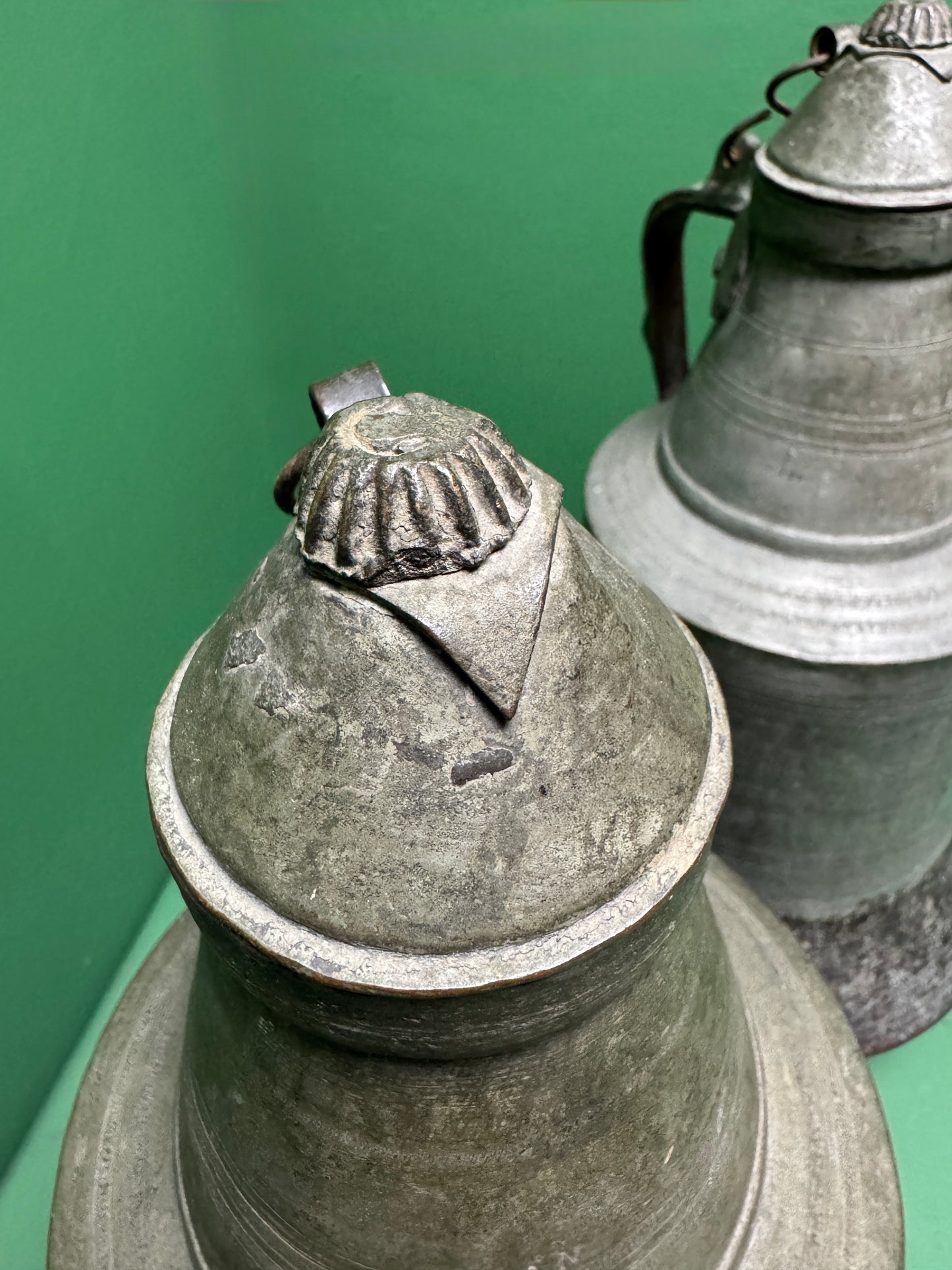 Circa 1930s Turkish Hand Beaten Copper Ablution Jugs