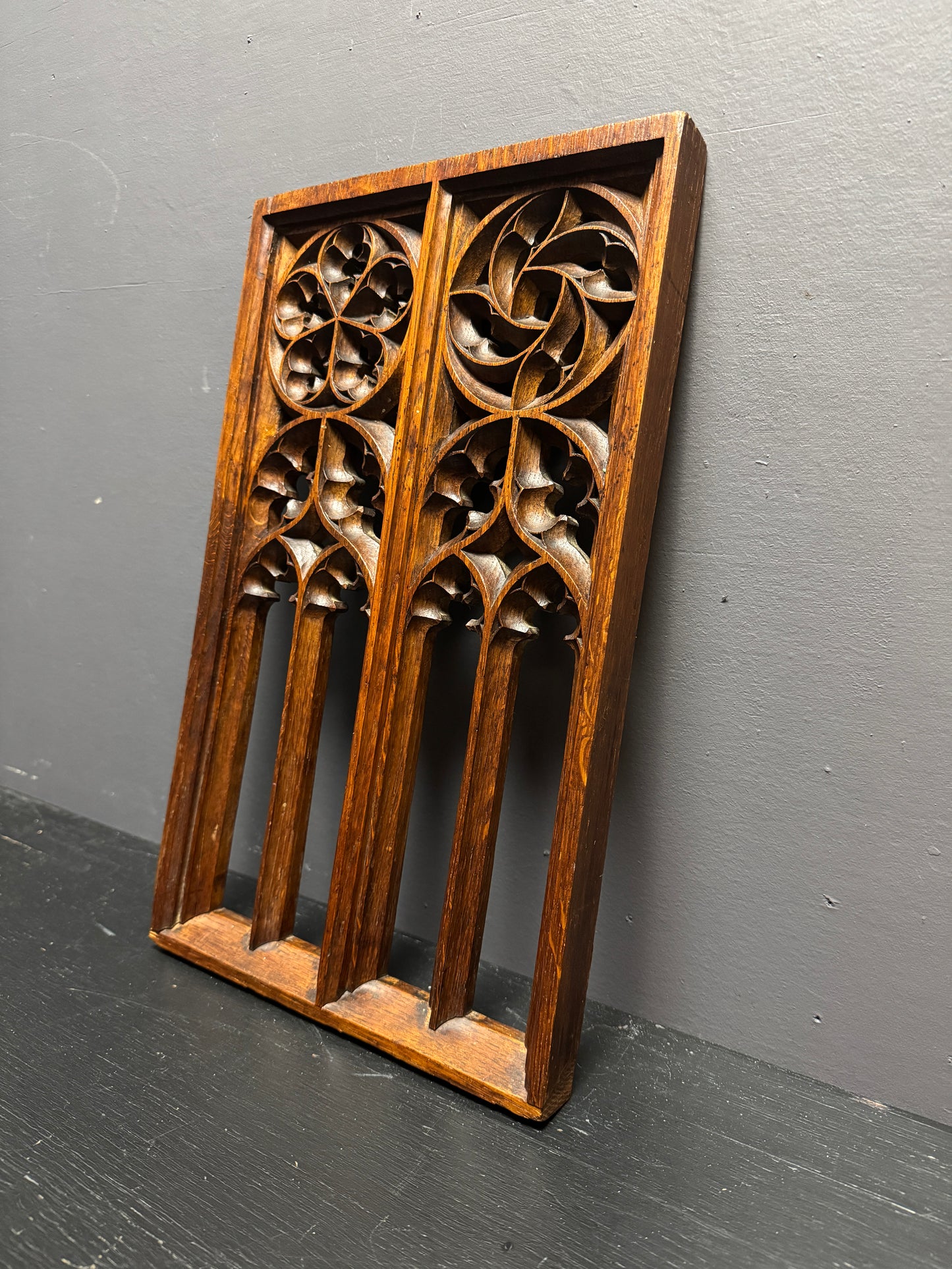 Late 1800s Gothic Revival Miniature Tracery Church Window Frame