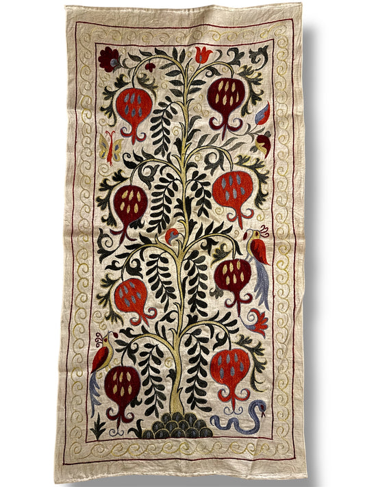 Hand Made Silk On Silk Uzbek Bukhara Suzani.