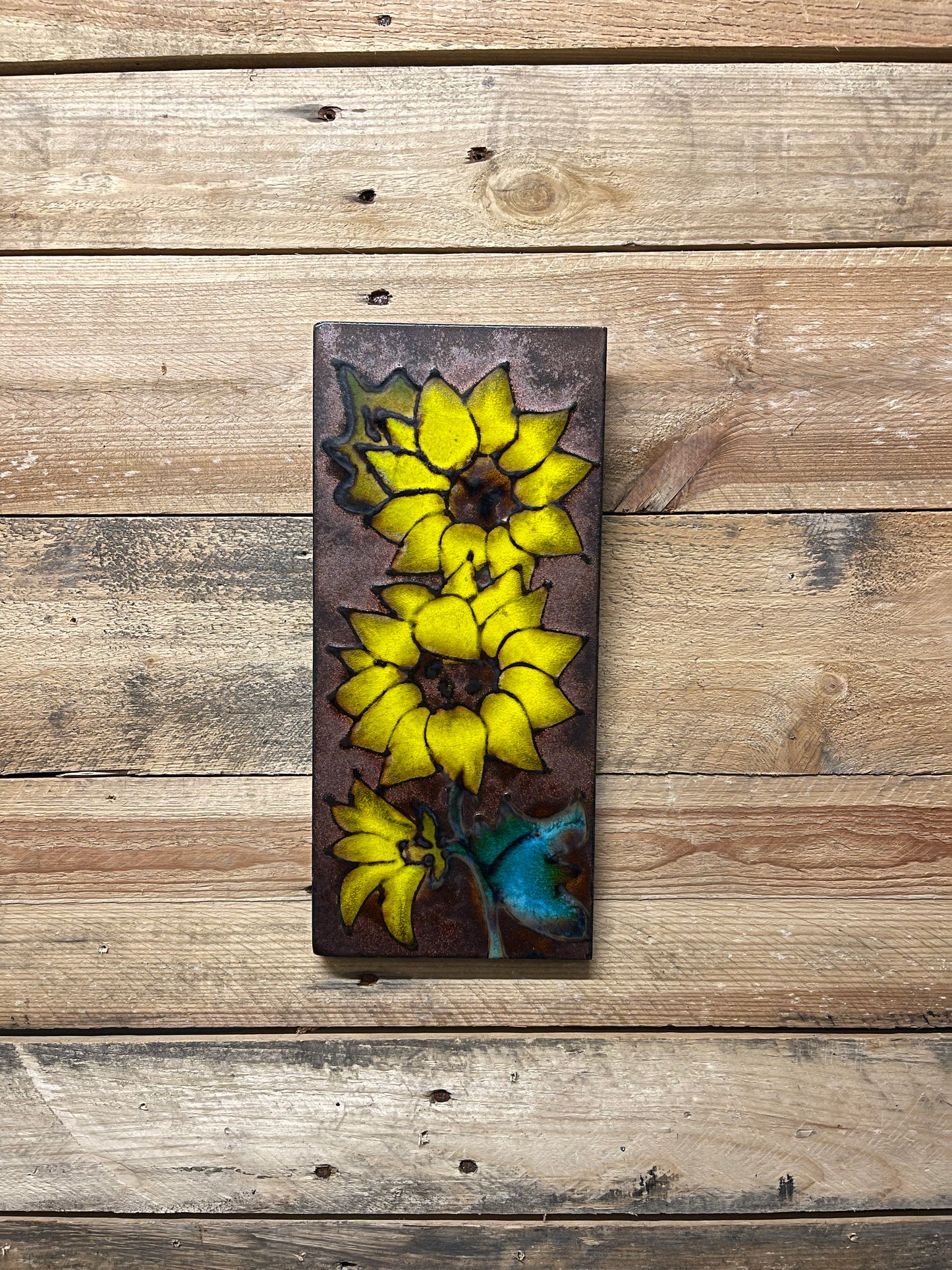 1960s West German Pottery Fat Lava Wall Tile By Ruscha Art