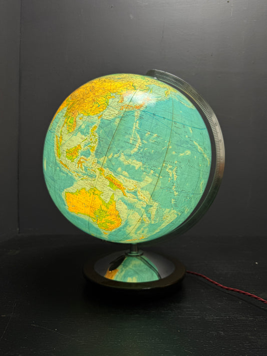 Vintage 1960s Swedish Columbus Duo Glass Globe Lamp