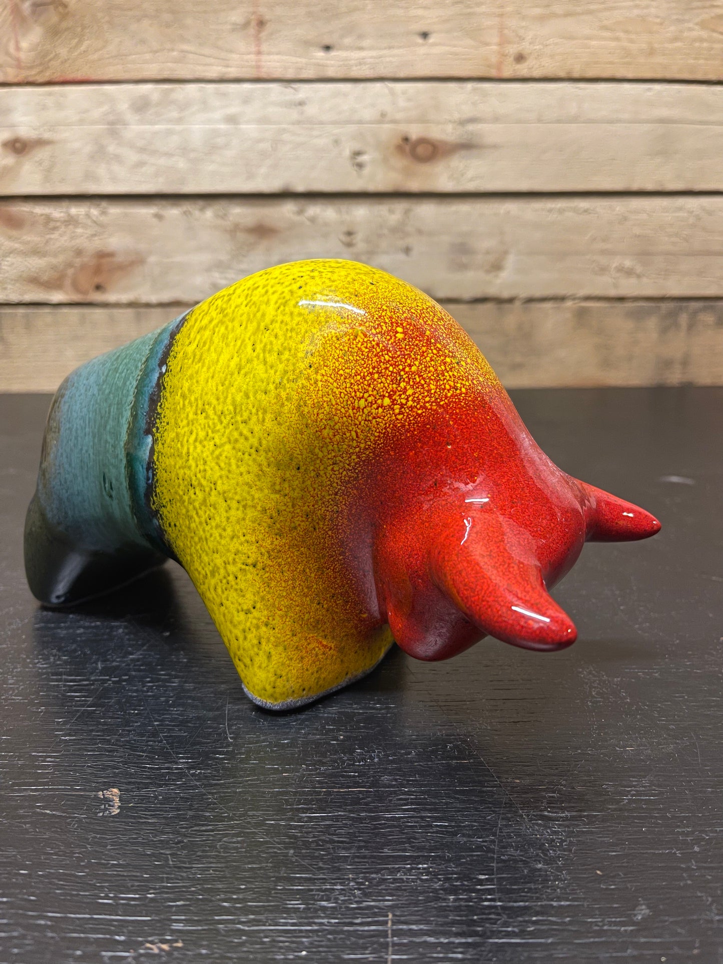 Otto Keramik Classic Ceramic Bull West German Pottery Fat Lava