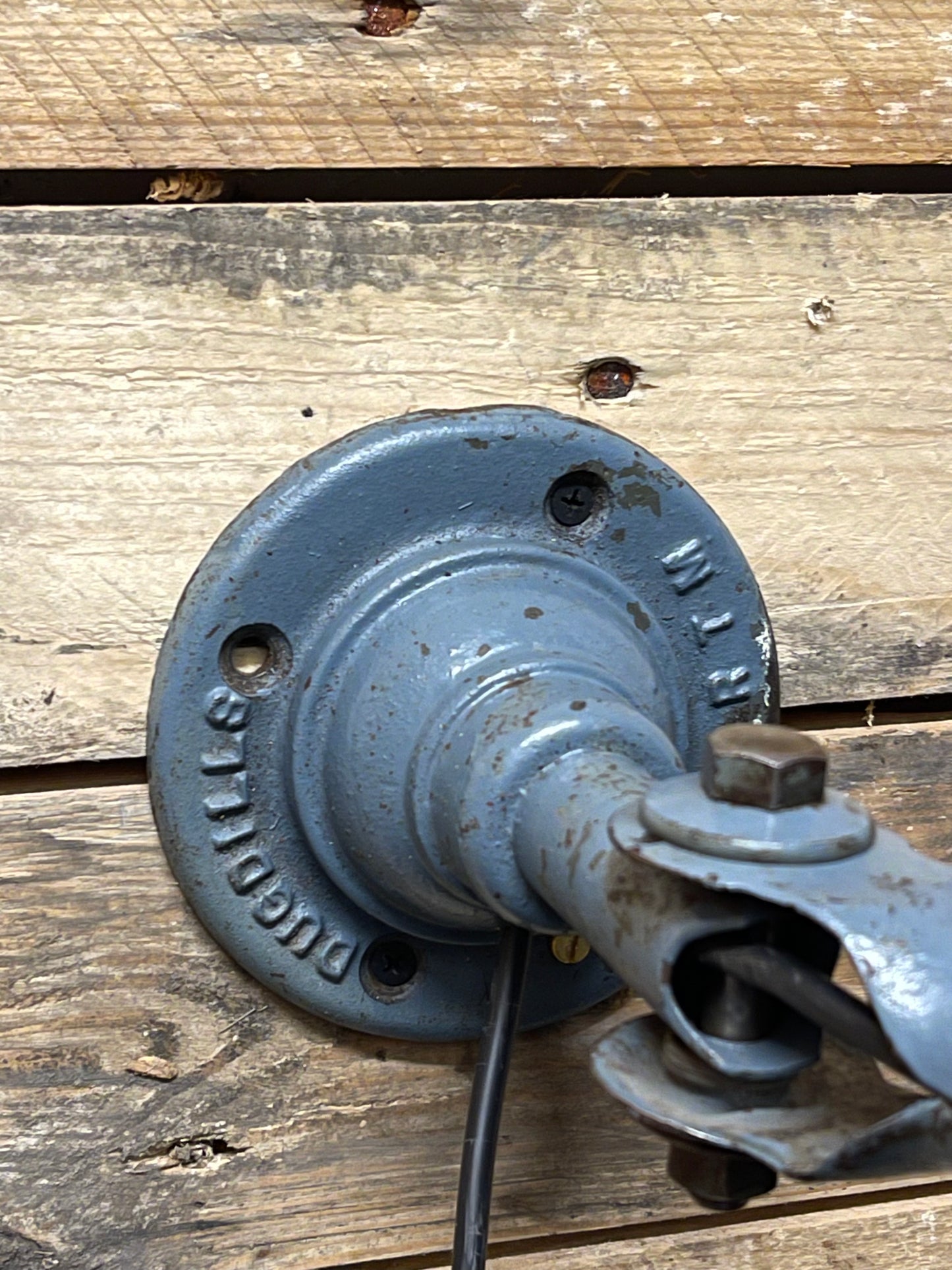 Large 1930s Industrial Wall Lamp By John Dugdill & Co