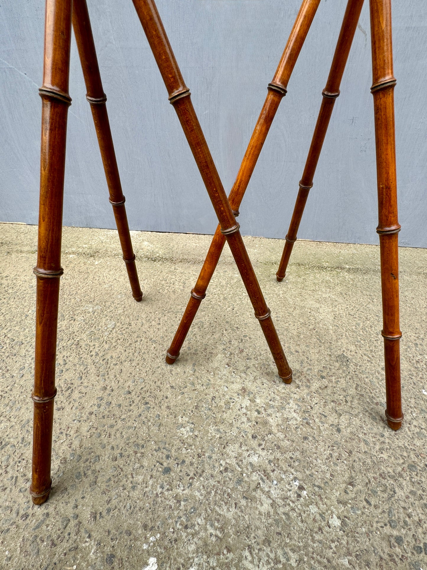 Rare Early Pair Of 1800s Campaign Washbowl Stands