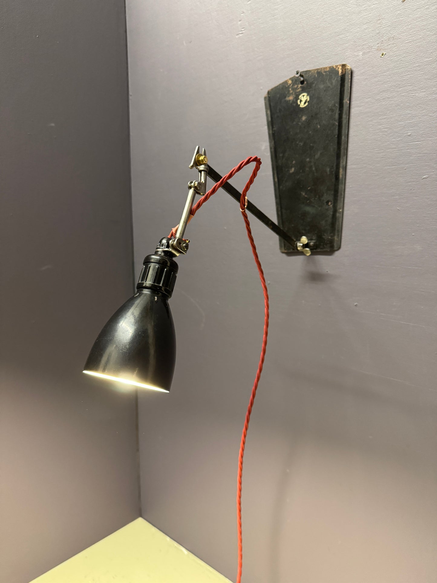 1920s Wall & Table Lamp Marked Hrabowski Foto Kino Berlin Spandau