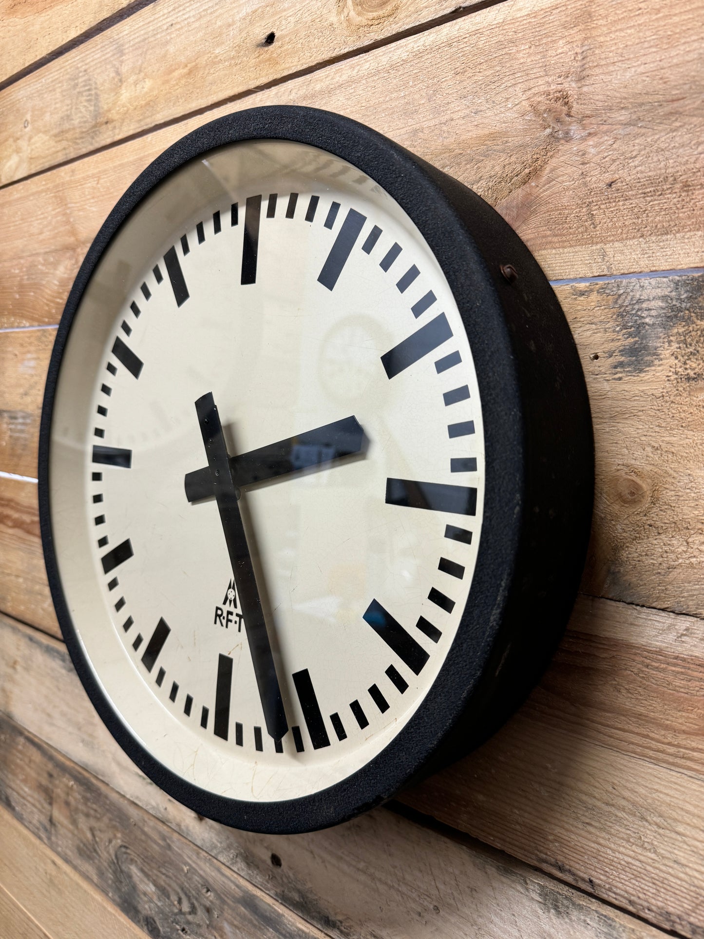1950s East German Industrial Factory Clock By RFT