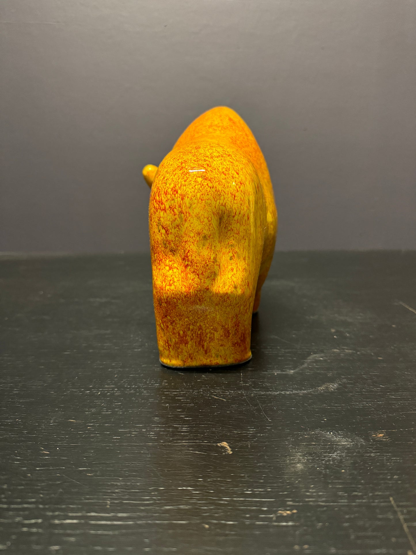 Otto Keramik Large Ceramic Bison West German Pottery Fat Lava