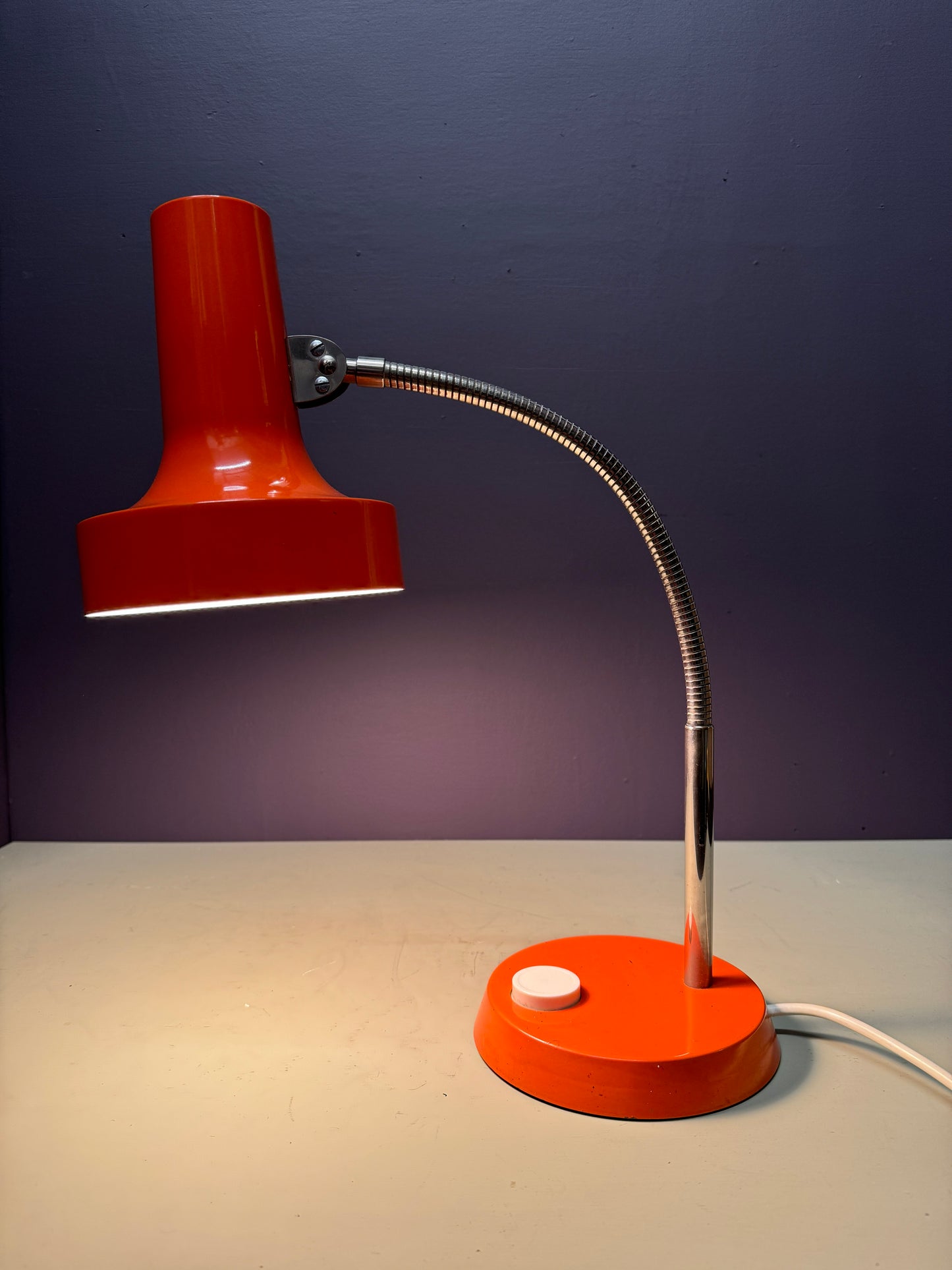 1970s German Retro Orange Table Lamp