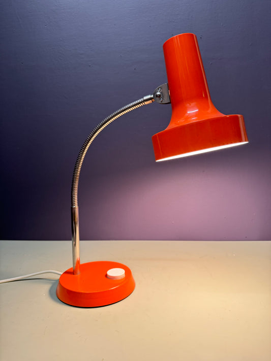 1970s German Retro Orange Table Lamp